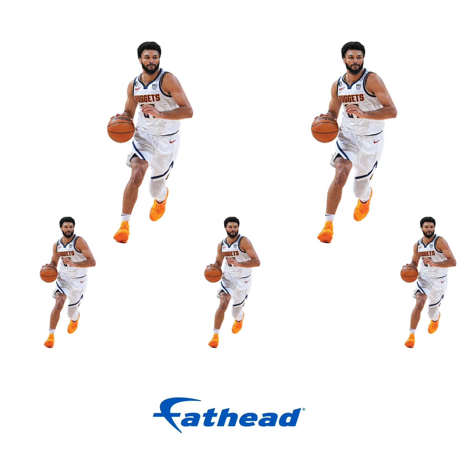 Jamal Murray - 5 Minis (Mixed Sizes) - Official NBA - Denver Nuggets - Reusable Vinyl Decals - Image 3
