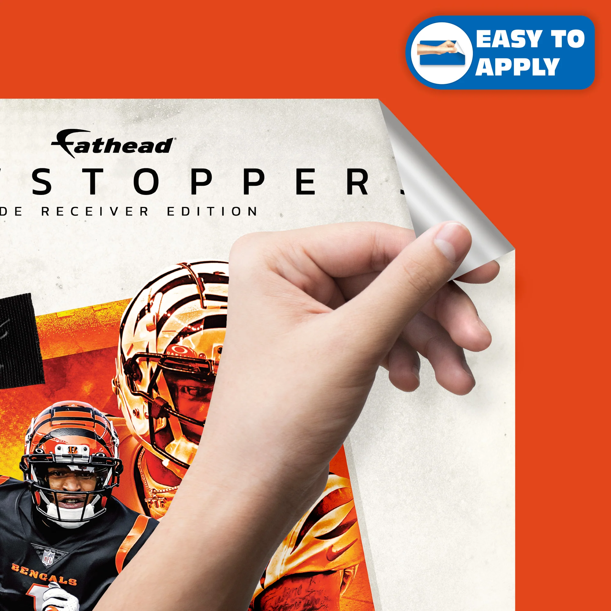 Ja'Marr Chase - Showstopper Peel & Stick Poster - Official NFL - Cincinnati Bengals - Reusable Vinyl Wall Decal - Image 4