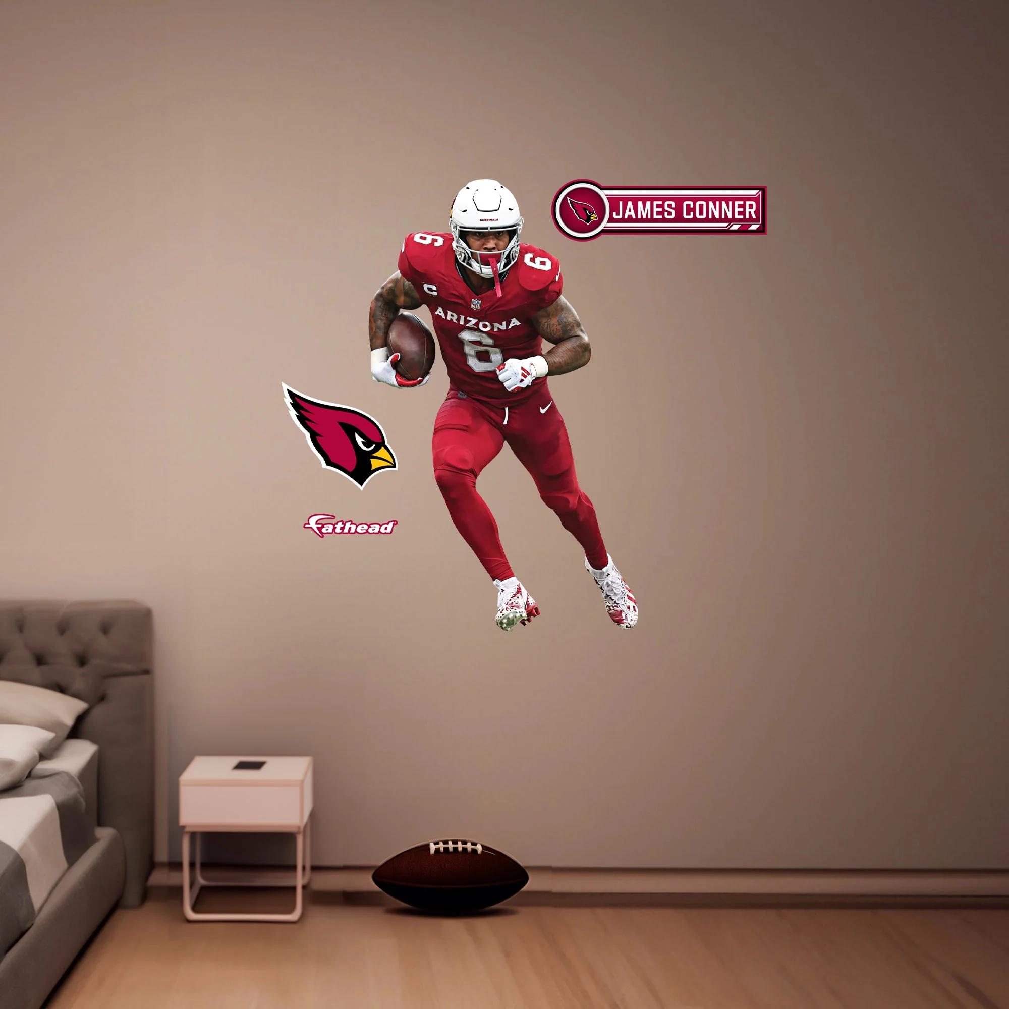 James Conner - RealBig Collection - Official NFL - Arizona Cardinals - Reusable Vinyl Wall Decals - Image 6