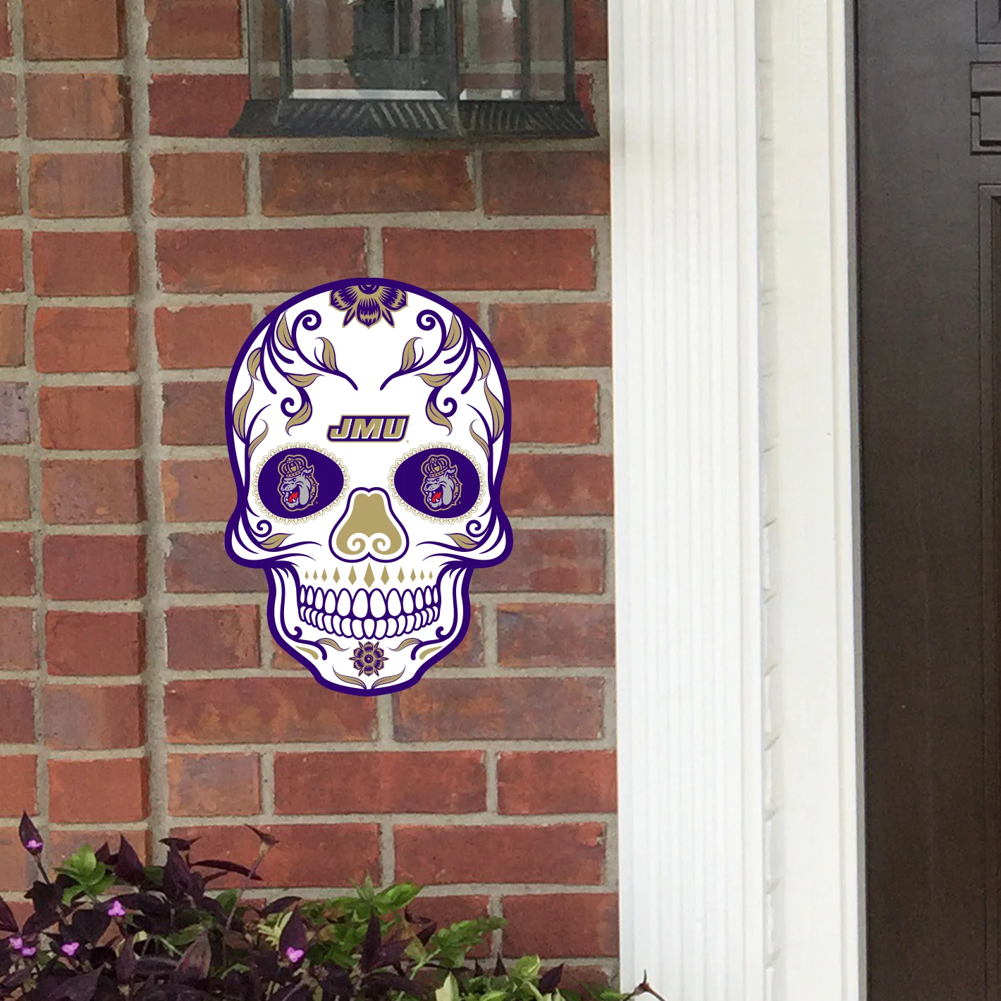 James Madison Dukes - Sugar Skull Logo - Outdoor Wall Decals - Official NCAA - Scratch Resistant Alumigraphics Smooth - Image 4