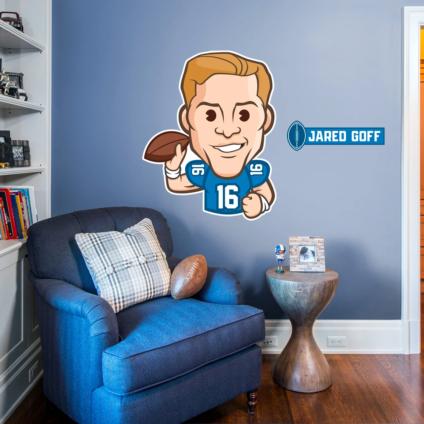 Jared Goff Emoji - RealBig Collection - Official NFLPA - Detroit Lions - Reusable Vinyl Wall Decals - Image 2
