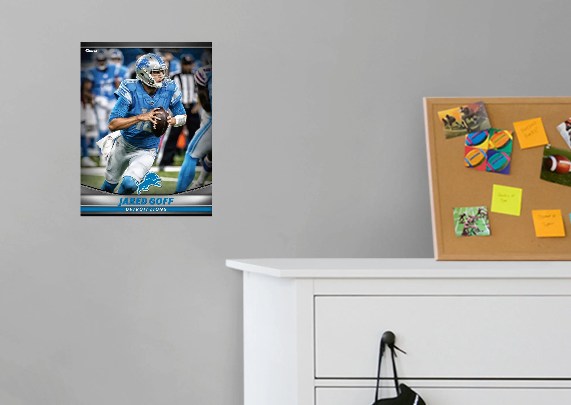 Jared Goff - GameStars Series - Peel & Stick Poster - Official NFL - Detroit Lions - Reusable Vinyl Wall Decal - Image 6