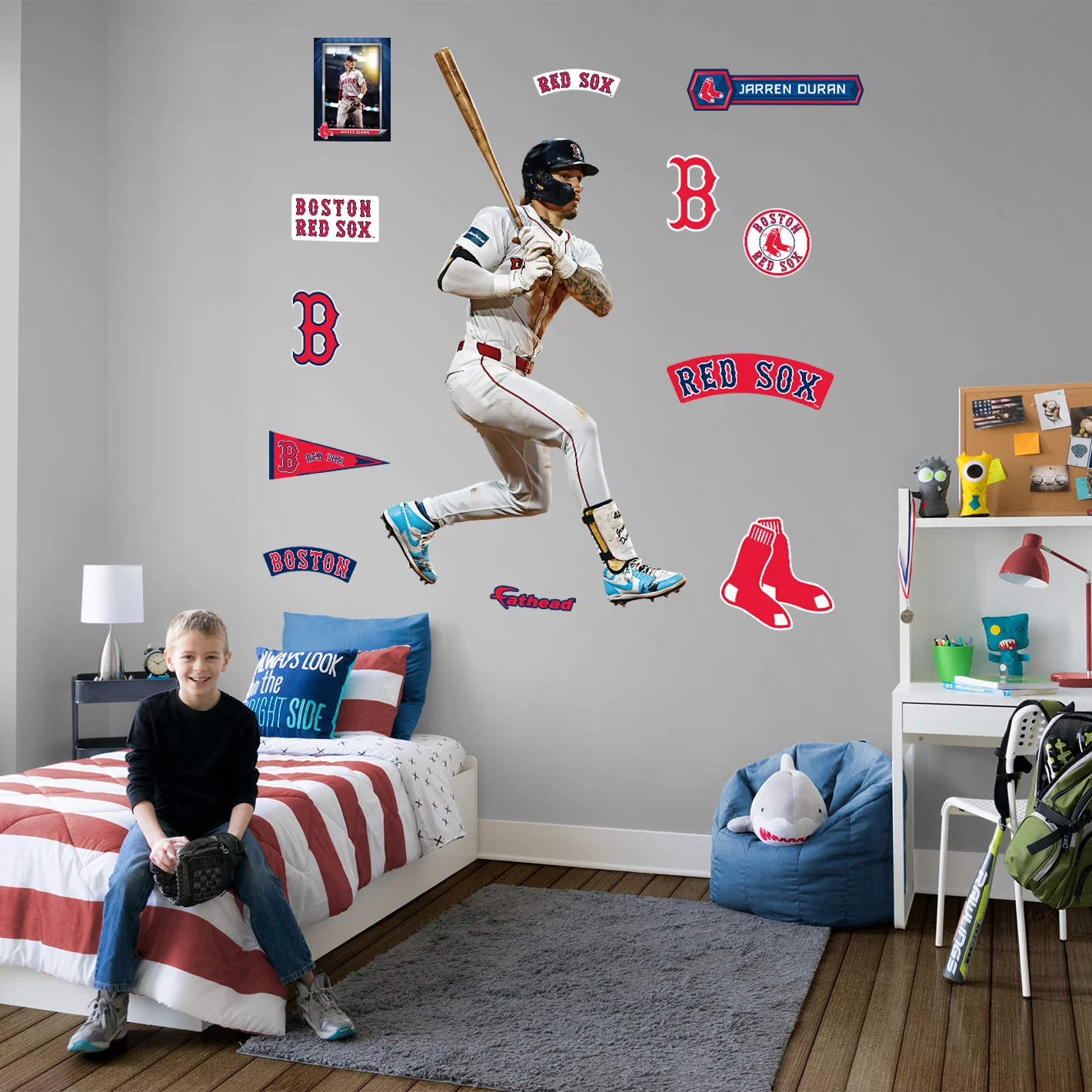 Jarren Duran - RealBig Collection - Official MLB - Boston Red Sox - Reusable Vinyl Wall Decals - Image 3