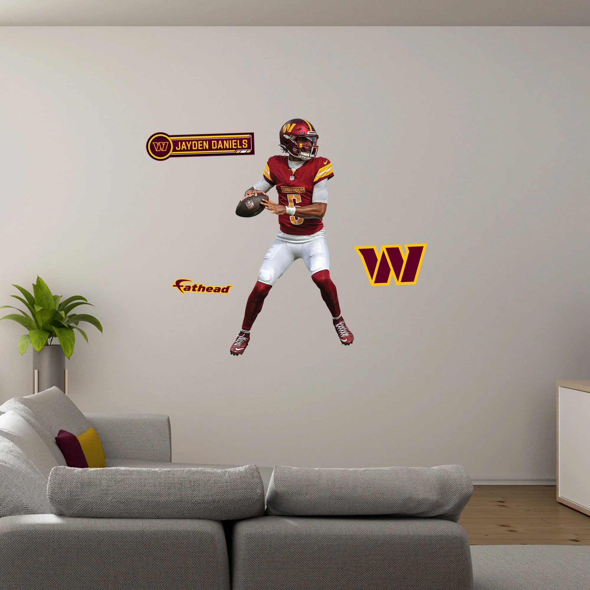Jayden Daniels - RealBig Dropback Collection - Official NFL - Reusable Vinyl Wall Decals - Image 5