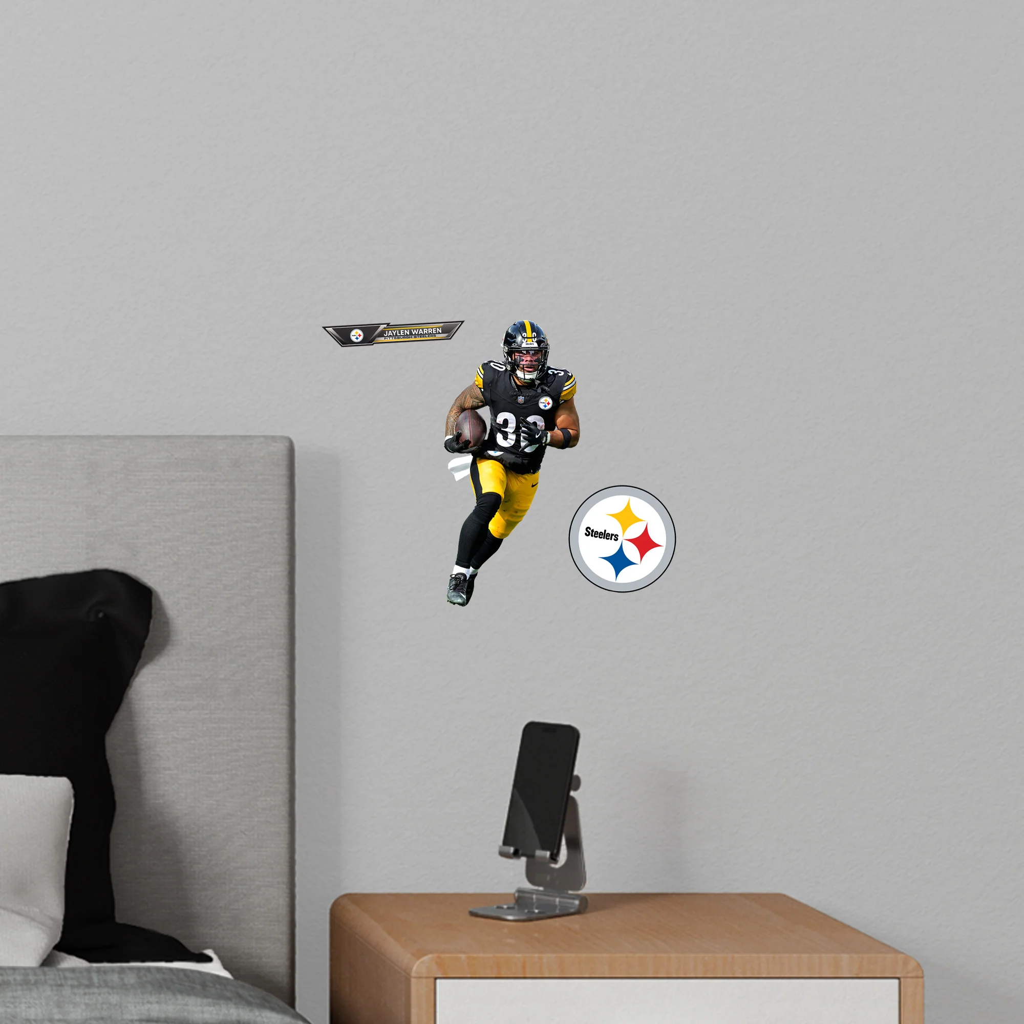 Jaylen Warren - RealBig Collection - Official NFL - Pittsburgh Steelers - Reusable Vinyl Wall Decals - Image 7