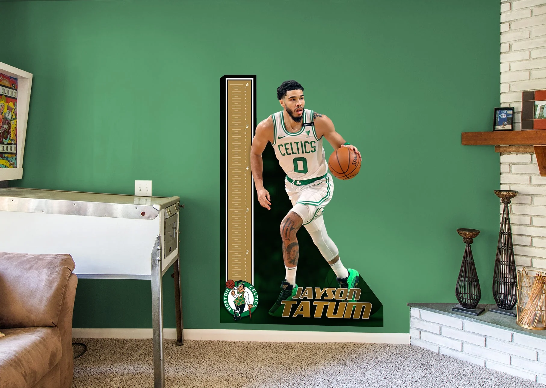 Jayson Tatum - Growth Chart - Official NBA - Boston Celtics - Reusable Vinyl Wall Decal - Image 2