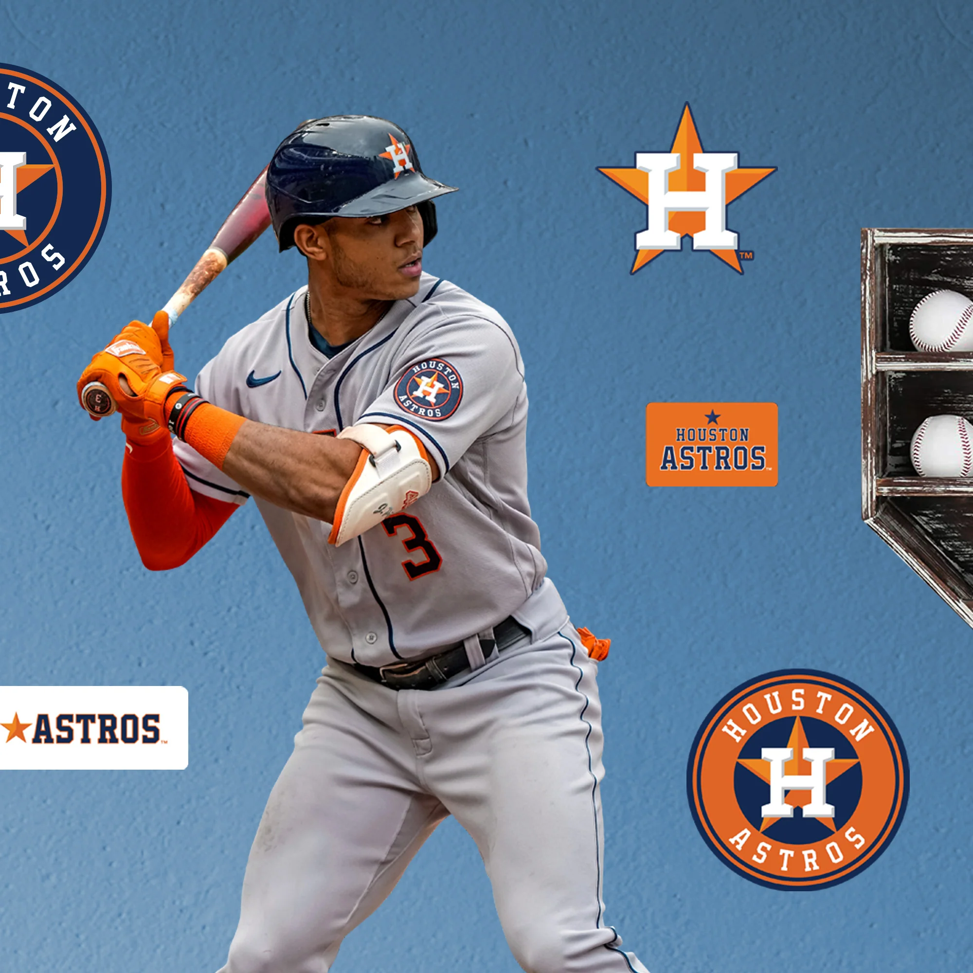 Jeremy Peña - RealBig Collection - Official MLB - Houston Astros - Reusable Vinyl Wall Decals - Image 3