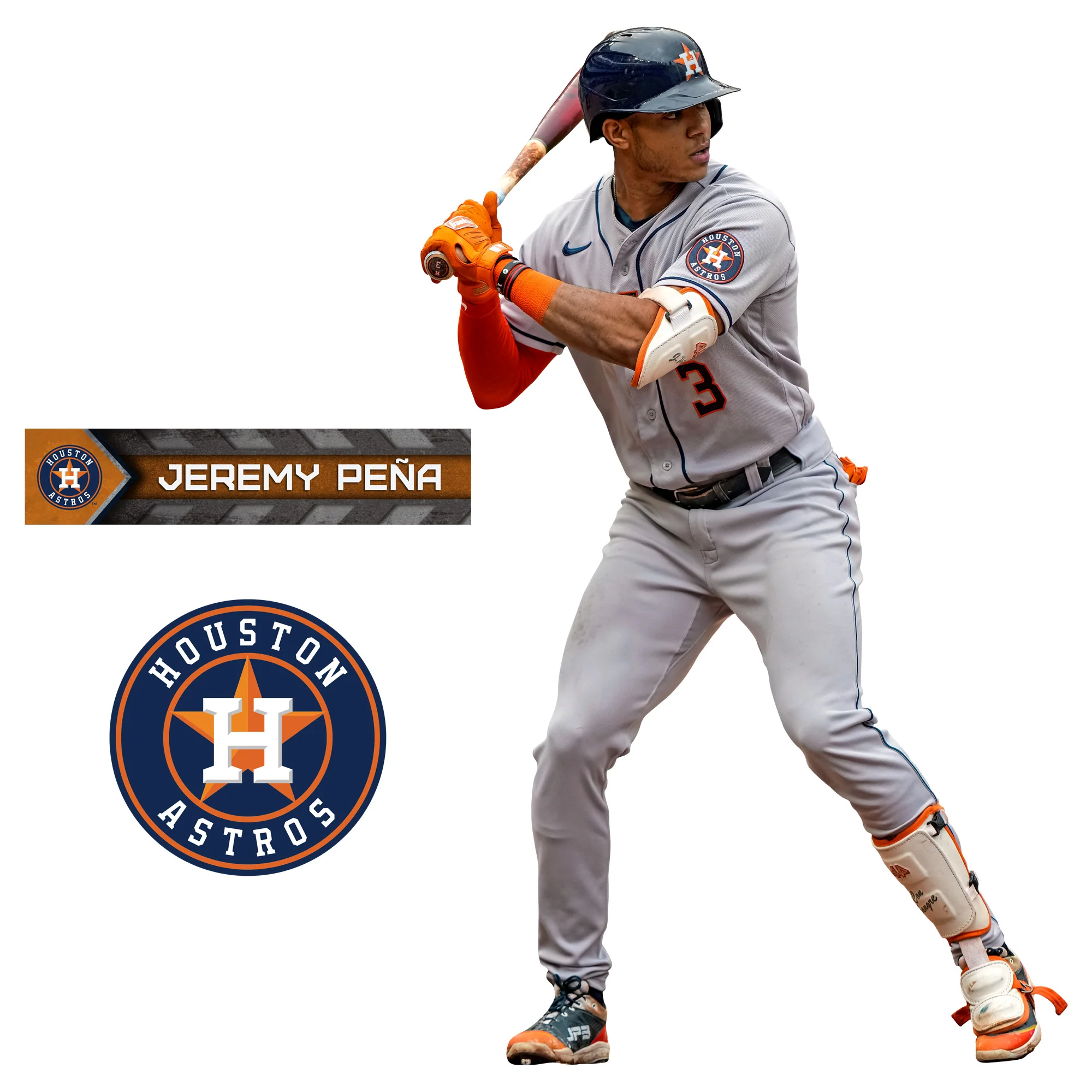 Jeremy Peña - RealBig Collection - Official MLB - Houston Astros - Reusable Vinyl Wall Decals - Image 8