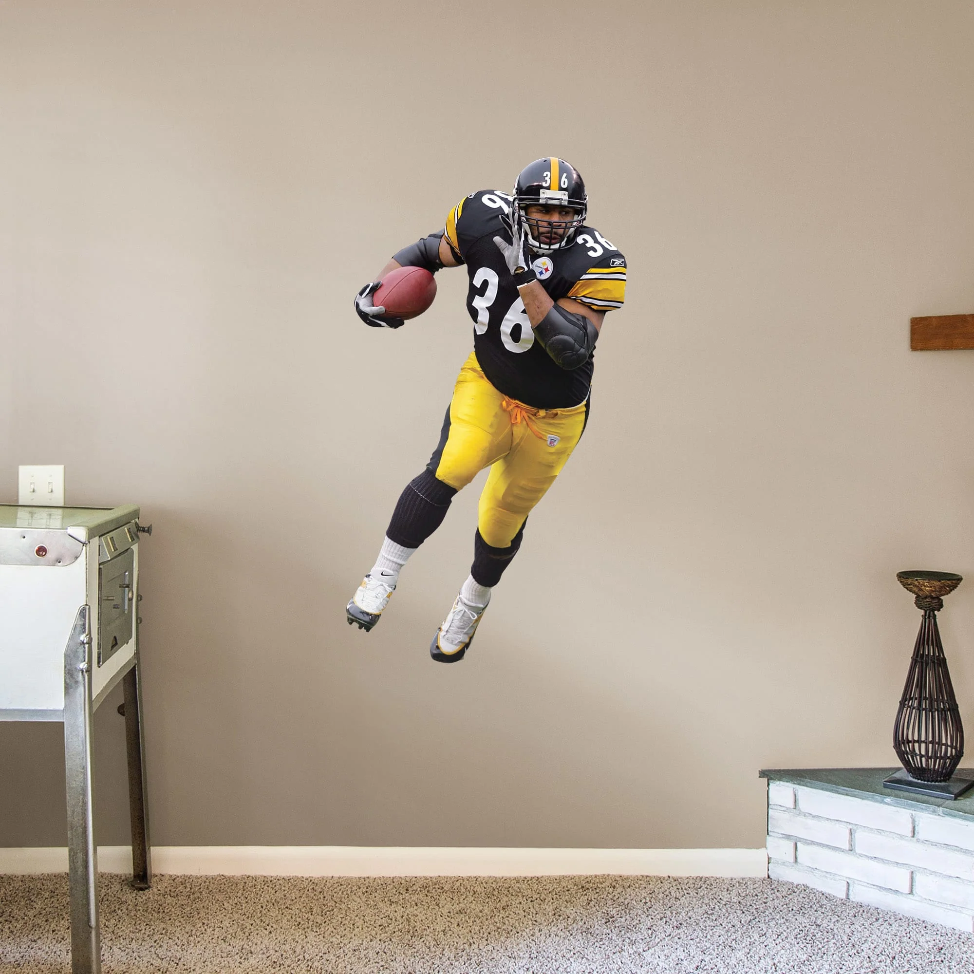 Jerome Bettis - RealBig Legend Collection - Official NFL - Pittsburgh Steelers - Reusable Vinyl Wall Decals - Image 2