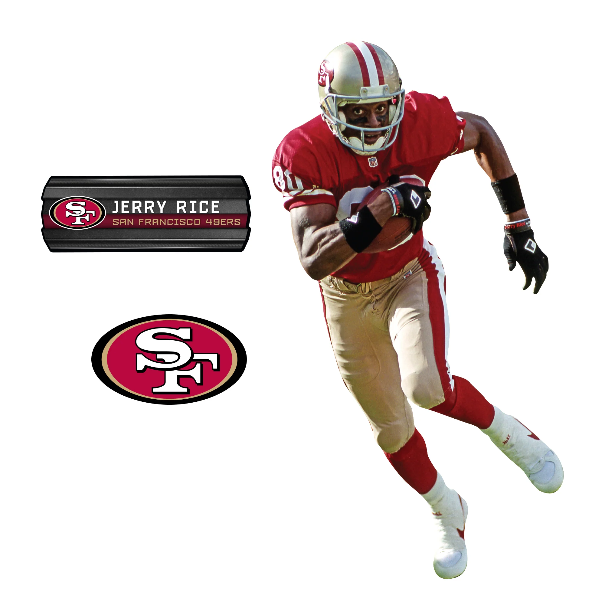 Jerry Rice - RealBig Legend Collection - Official NFL - San Francisco 49ers - Reusable Vinyl Wall Decals - Image 7