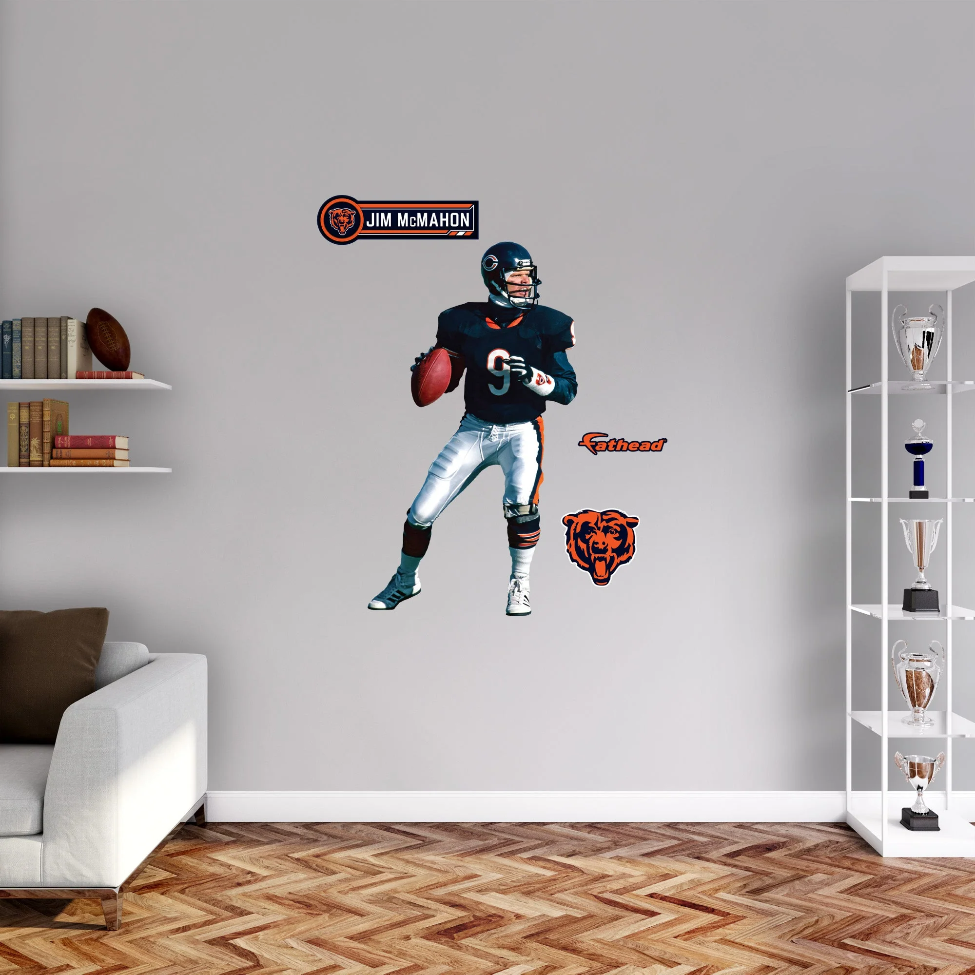 Jim McMahon Legend - RealBig Collection - Official NFL - Chicago Bears - Reusable Vinyl Wall Decals - Image 6
