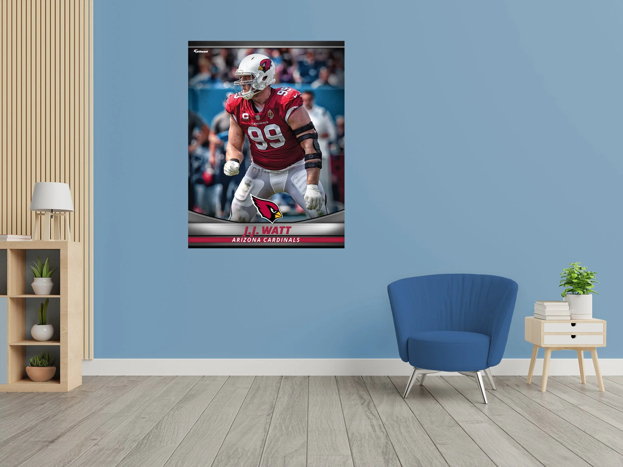 J.J. Watt - GameStars Series - Peel & Stick Poster - Official NFL - Arizona Cardinals - Reusable Vinyl Wall Decal - Image 4