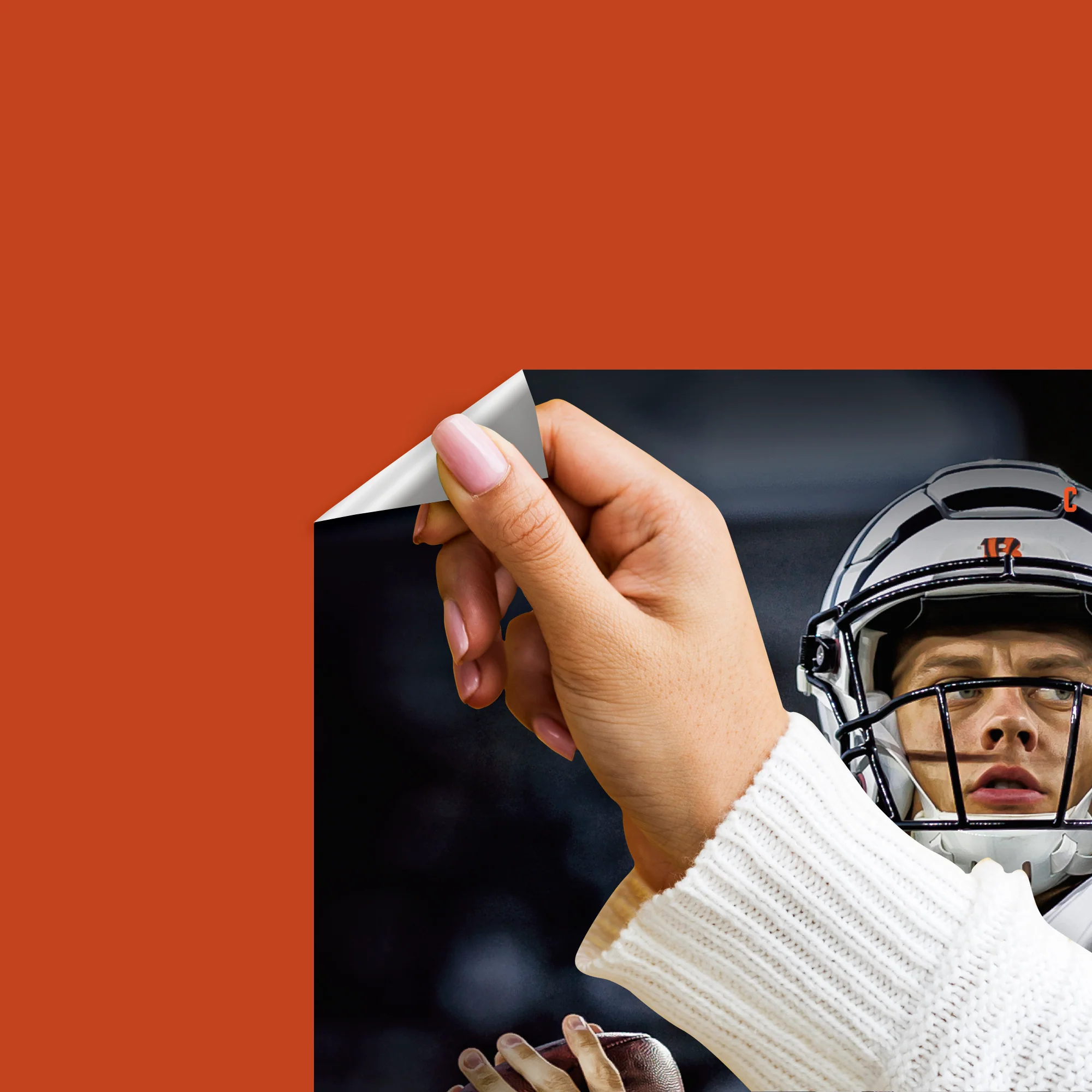 Joe Burrow - RealBig White Uniform Collection - Official NFL - Cincinnati Bengals - Reusable Vinyl Wall Decals - Image 4