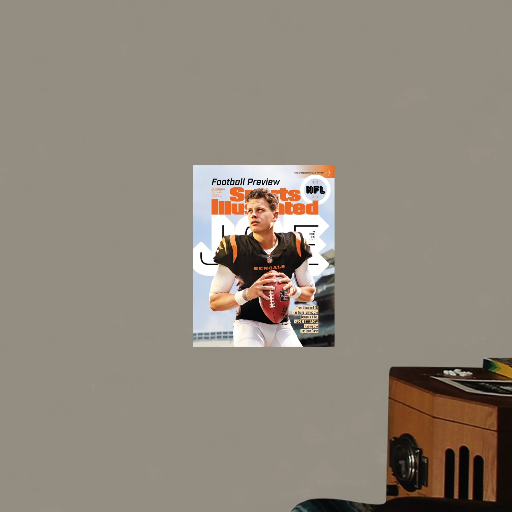 Joe Burrow - September 2022 Sports Illustrated Cover - Peel & Stick Poster - Official NFL - Cincinnati Bengals - Reusable Vinyl Wall Decal - Image 5