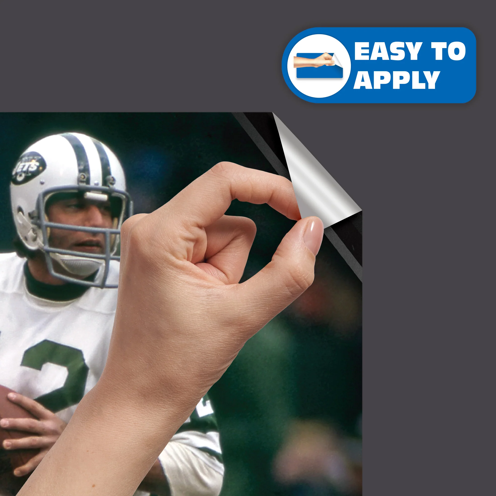 Joe Namath - RealBig Legend Collection - Official NFL - New York Jets - Reusable Vinyl Wall Decals - Image 4