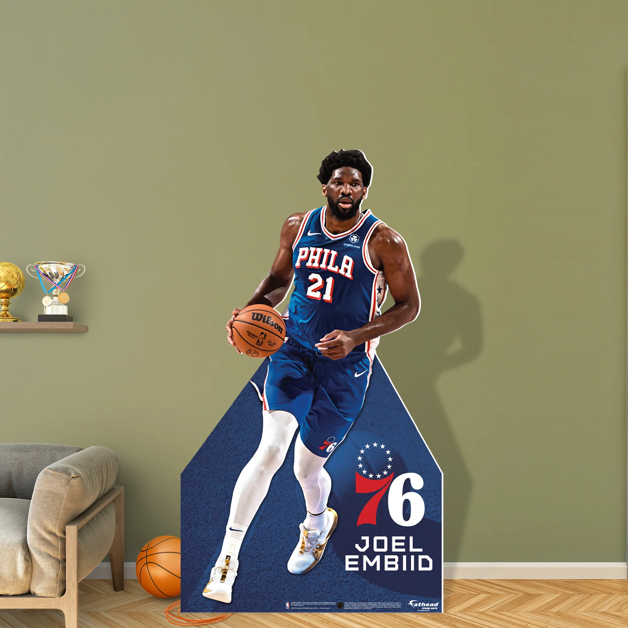 Joel Embiid - Life-Size Stand Out - Official NBA - Philadelphia 76ers - Foam Core Cutout #2