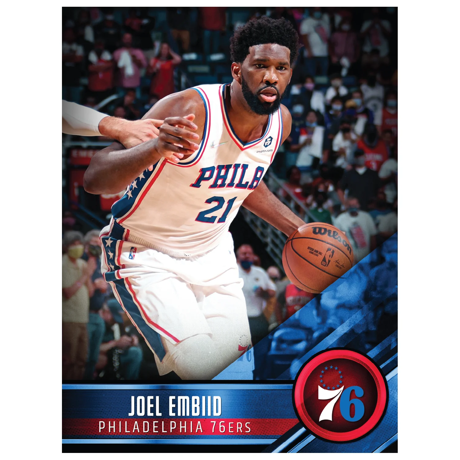 Joel Embiid - Peel & Stick Poster - Official NBA - Philadelphia 76ers - Reusable Vinyl Wall Decal - Image 2