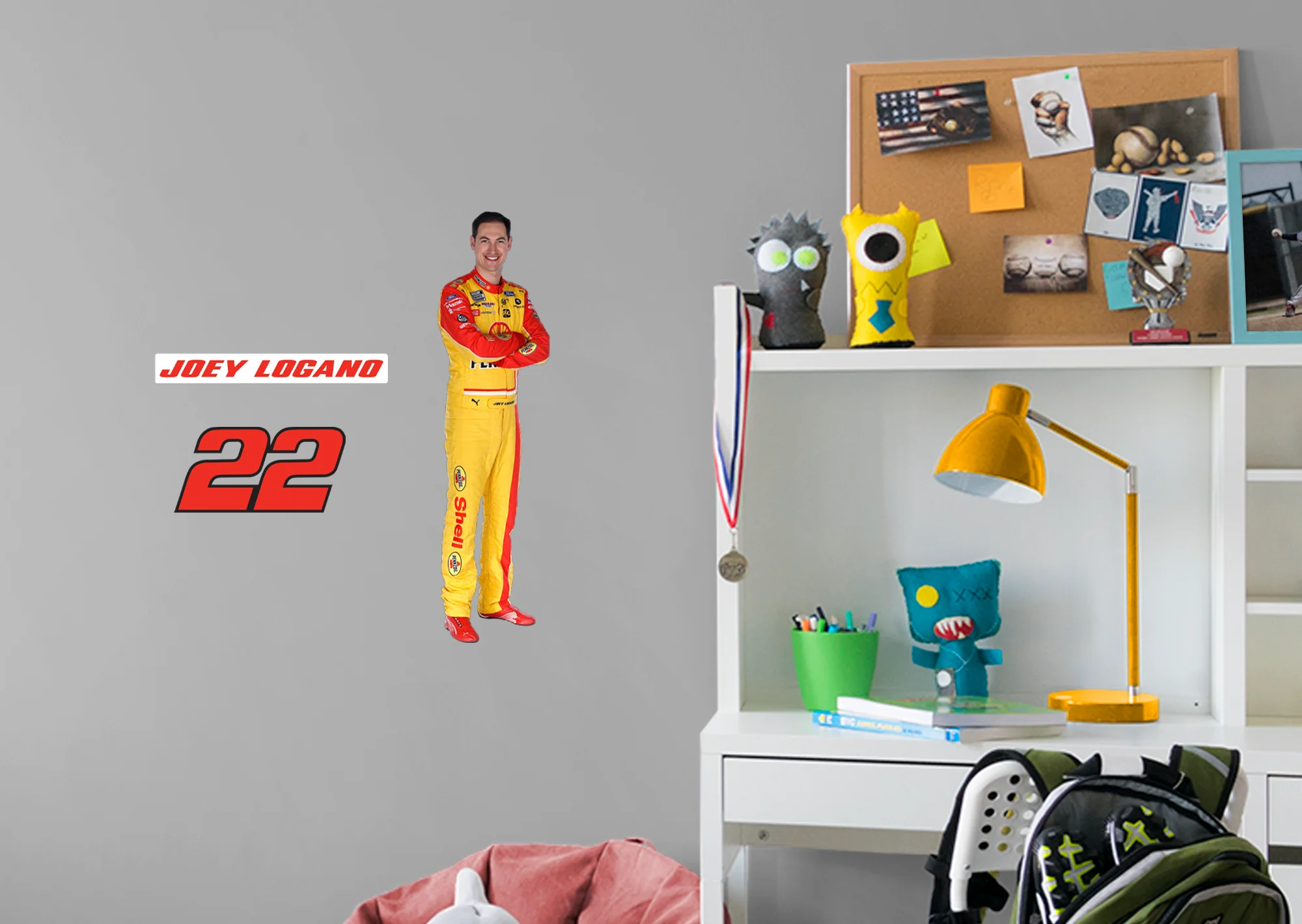 Joey Logano - RealBig Driver Collection - Official NASCAR - Reusable Vinyl Wall Decals - Image 5