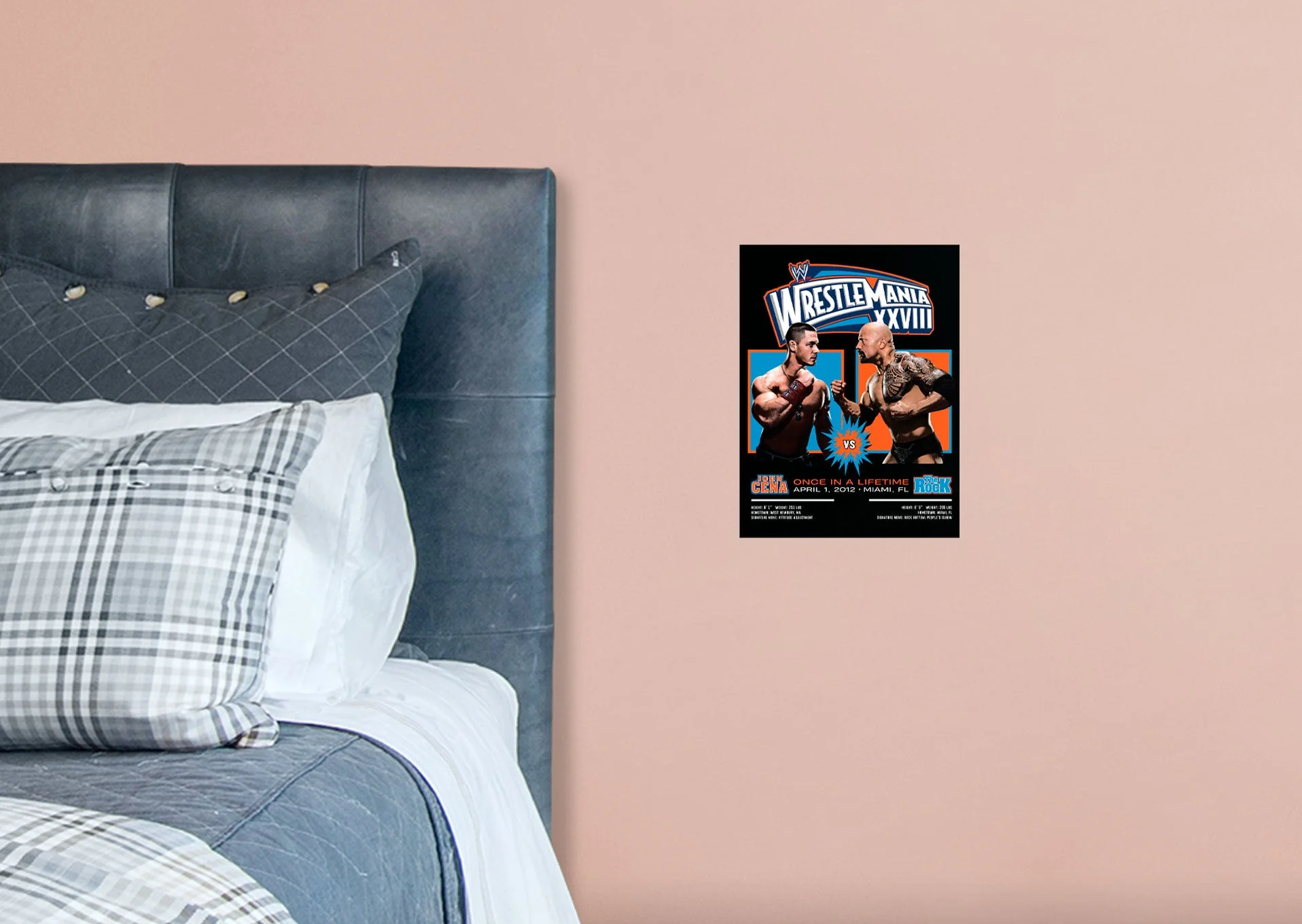 John Cena and The Rock - Wrestlemania XXVIII - Peel & Stick Poster - Official WWE - Reusable Vinyl Wall Decal - Image 6