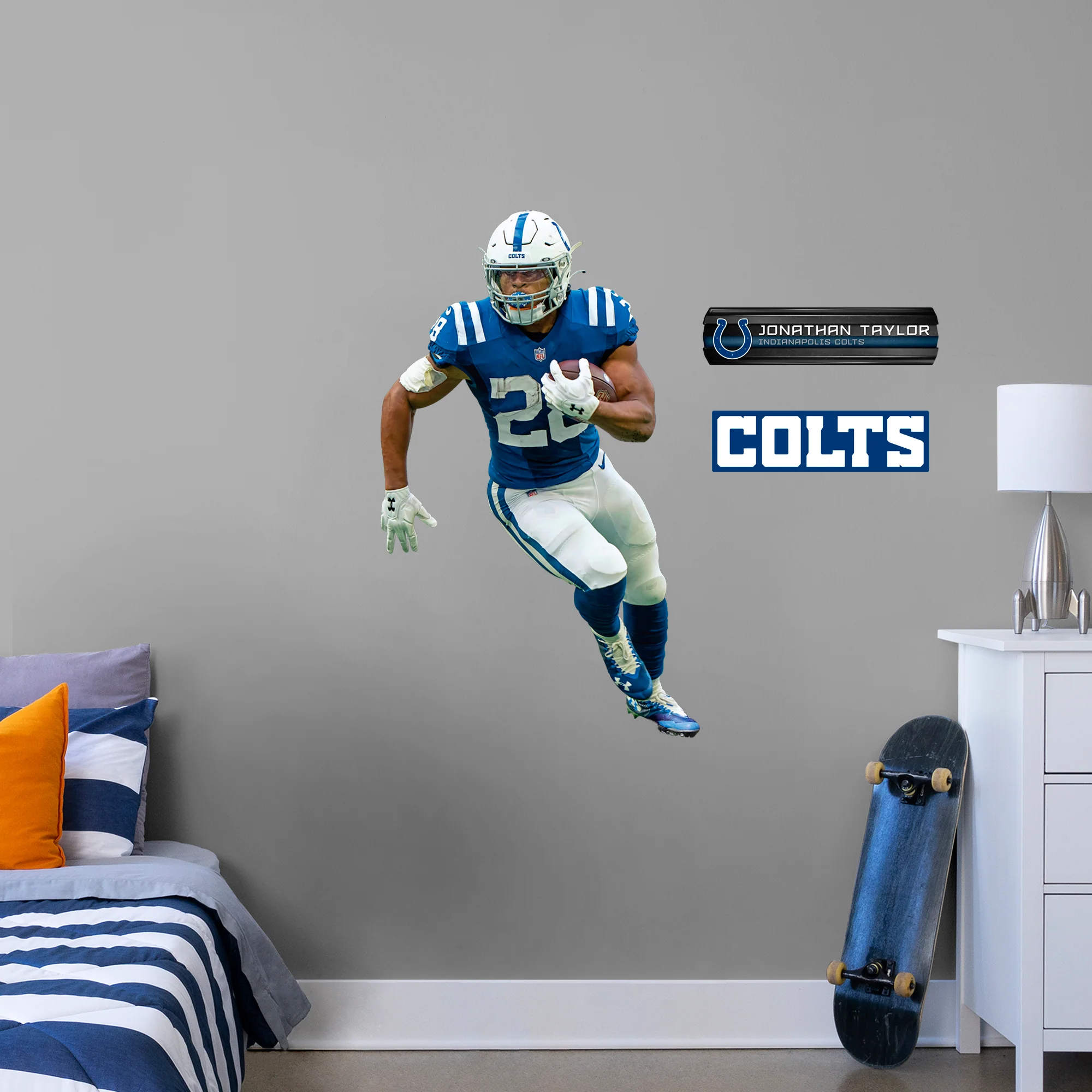 Jonathan Taylor - RealBig Collection - Official NFL - Indianapolis Colts - Reusable Vinyl Wall Decals #1 - Image 3