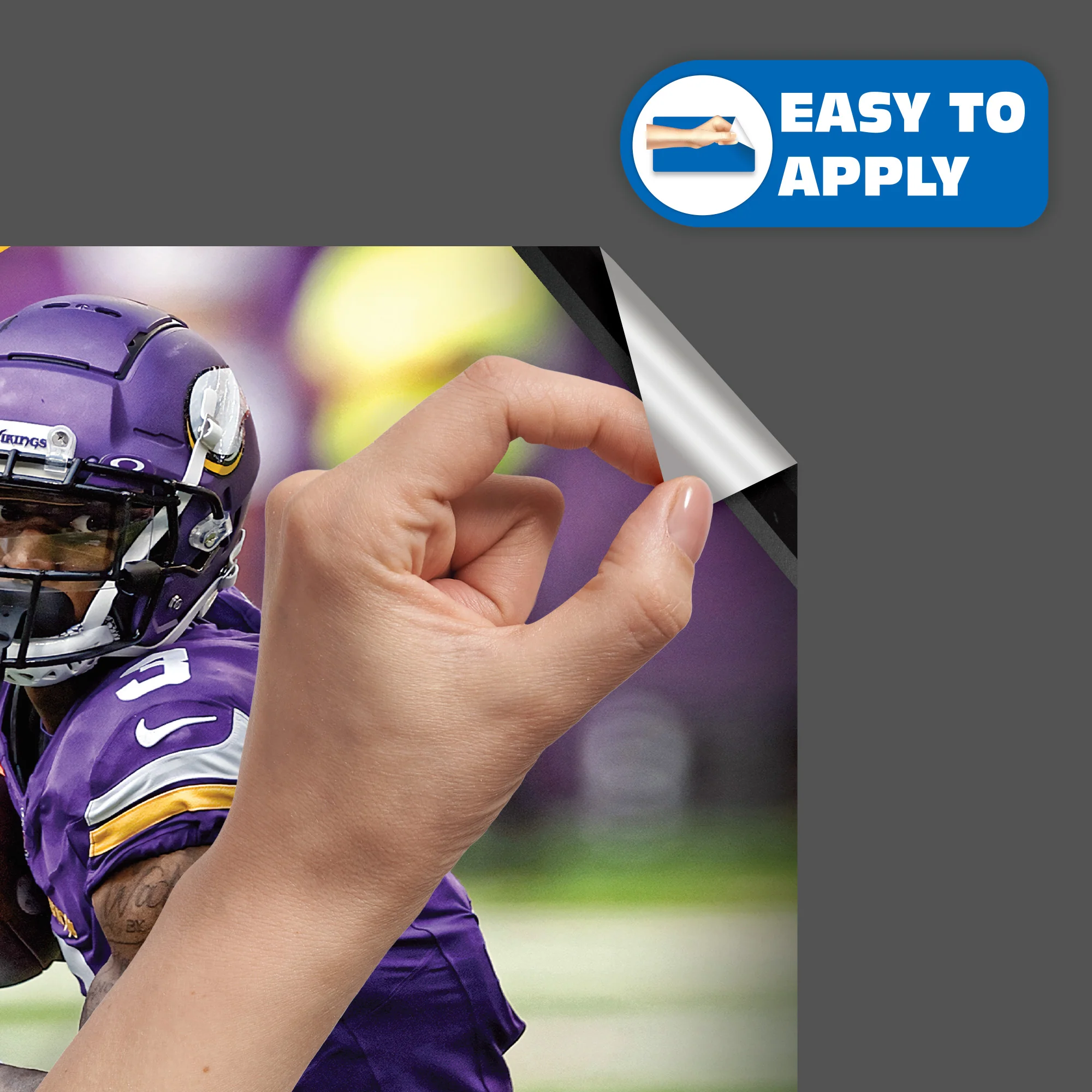 Jordan Addison - RealBig Collection - Official NFL - Minnesota Vikings - Reusable Vinyl Wall Decals - Image 4