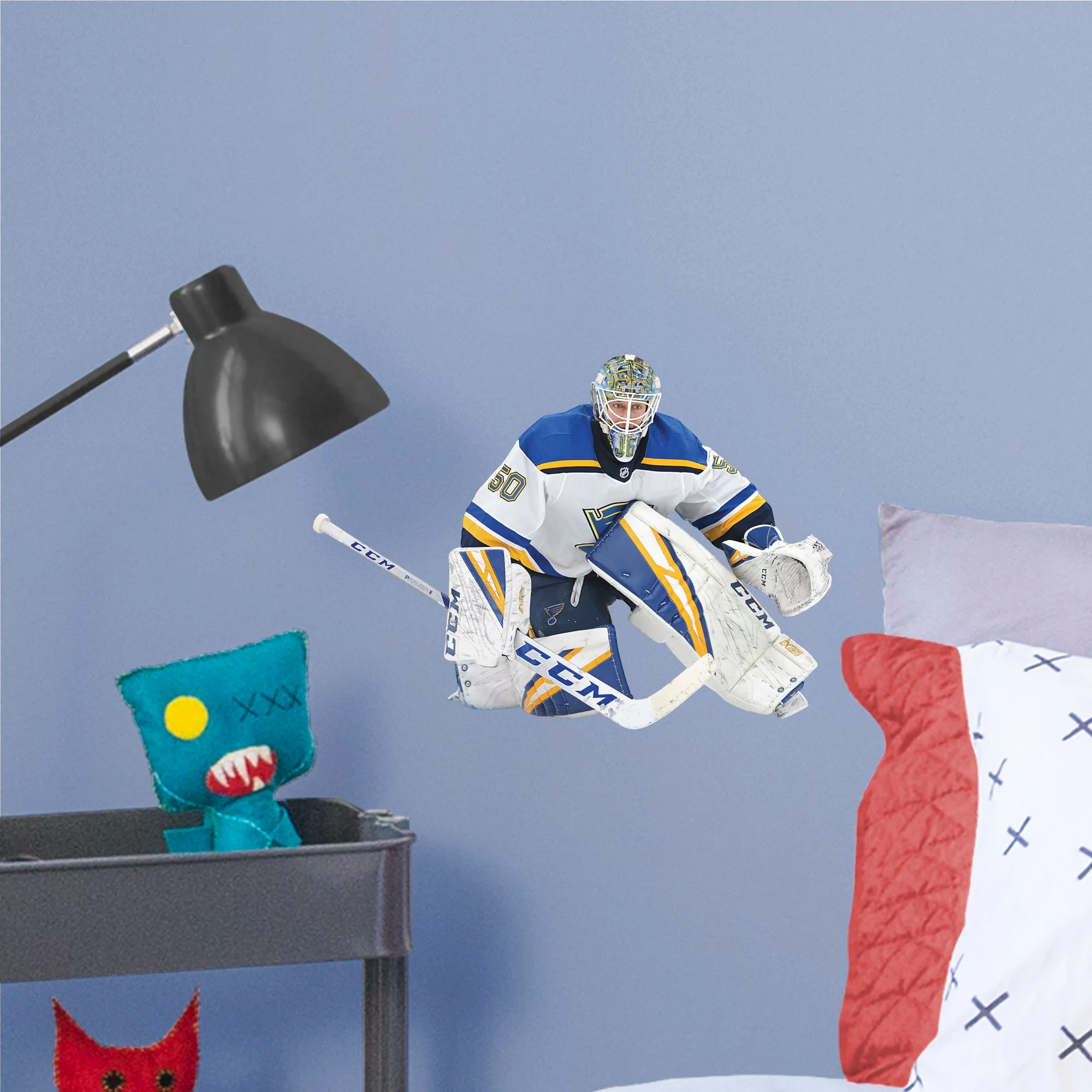 Jordan Binnington - RealBig Collection - Official NHL - St. Louis Blues - Reusable Vinyl Wall Decals #1 - Image 3