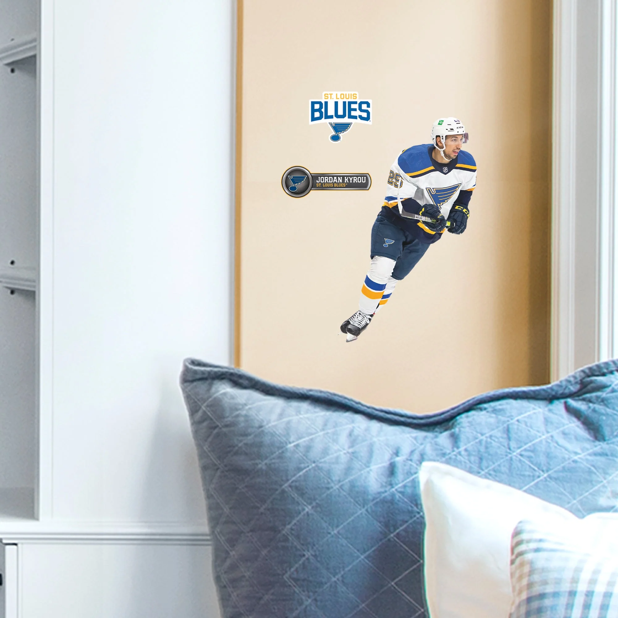 Jordan Kyrou - RealBig Collection - Official NHL - St. Louis Blues - Reusable Vinyl Wall Decals - Image 4