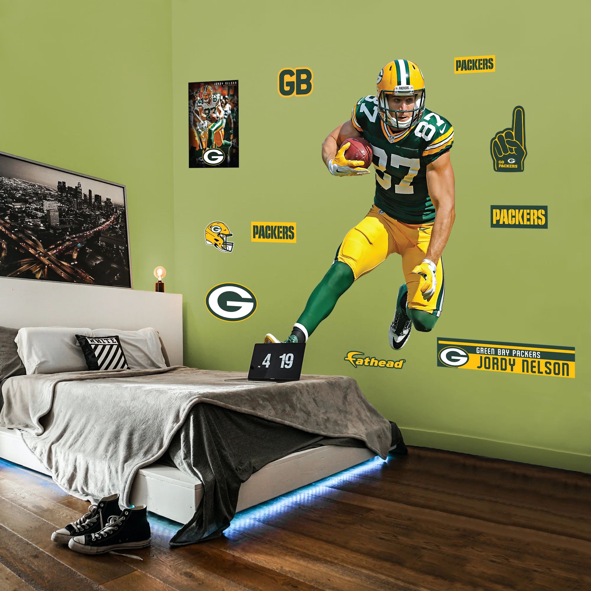 Jordy Nelson - RealBig Legend Collection - Official NFL - Green Bay Packers - Reusable Vinyl Wall Decals - Image 2