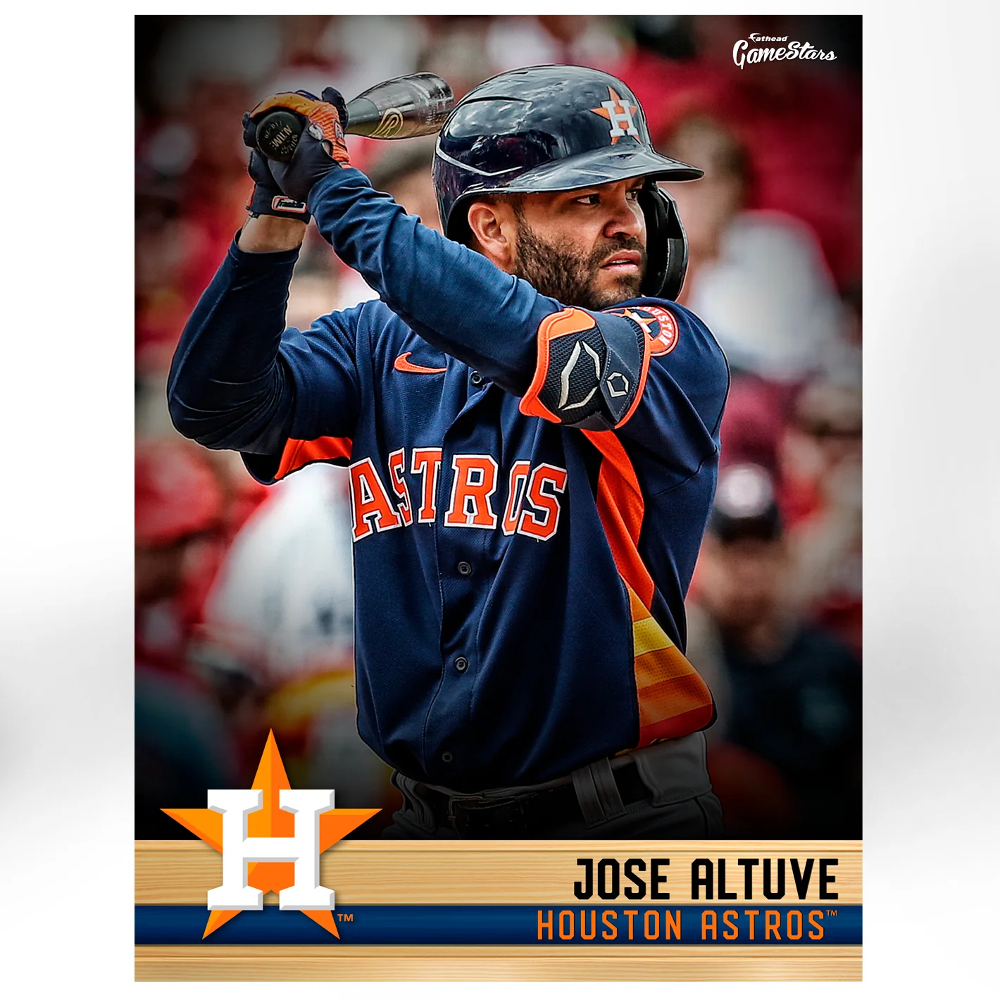 José Altuve - GameStars Series - Peel & Stick Poster - Official MLB - Houston Astros - Reusable Vinyl Wall Decal - Image 3