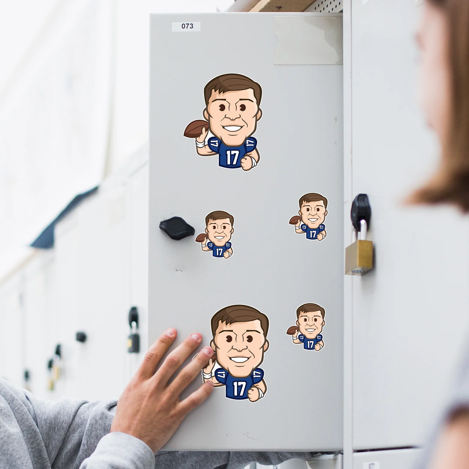 Josh Allen - 5 Emoji Minis (Mixed Sizes) - Official NFLPA - Buffalo Bills - Reusable Vinyl Decals - Image 2