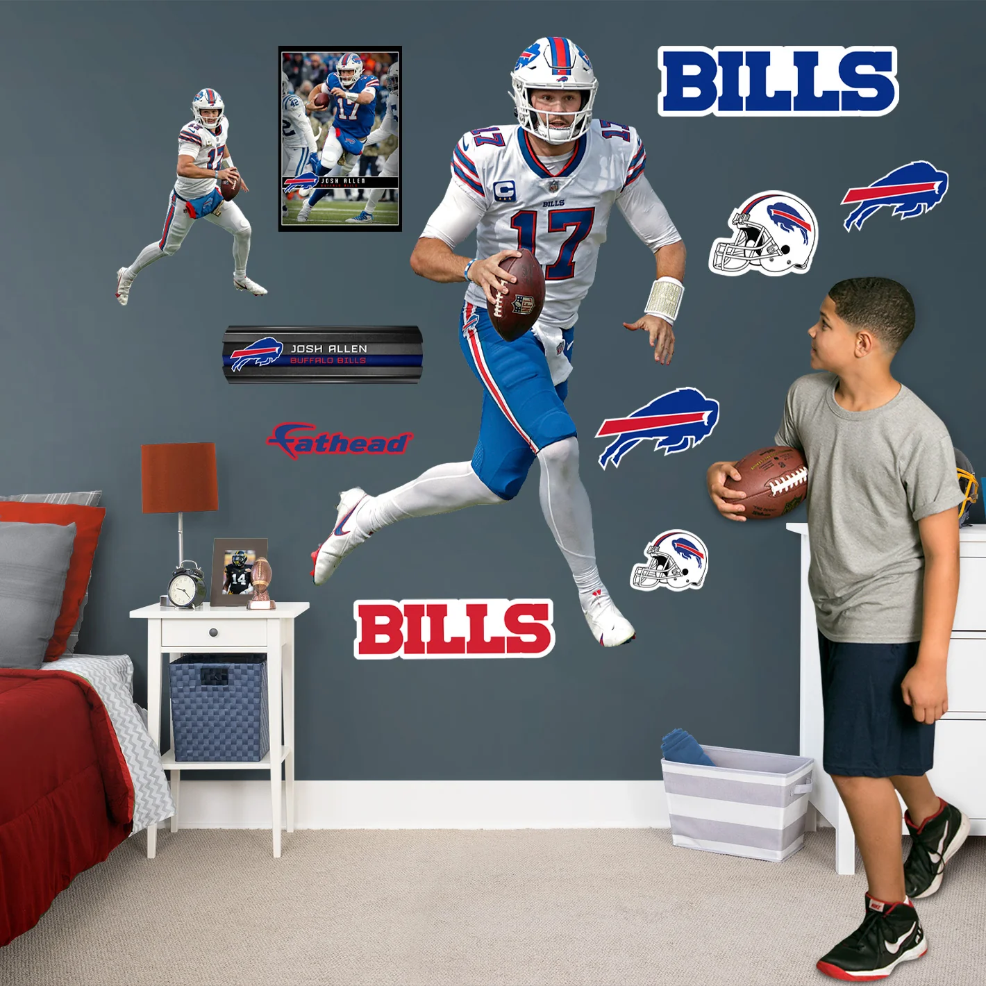 Josh Allen - RealBig Collection - Official NFL - Buffalo Bills - Reusable Vinyl Wall Decals #2 - Image 3