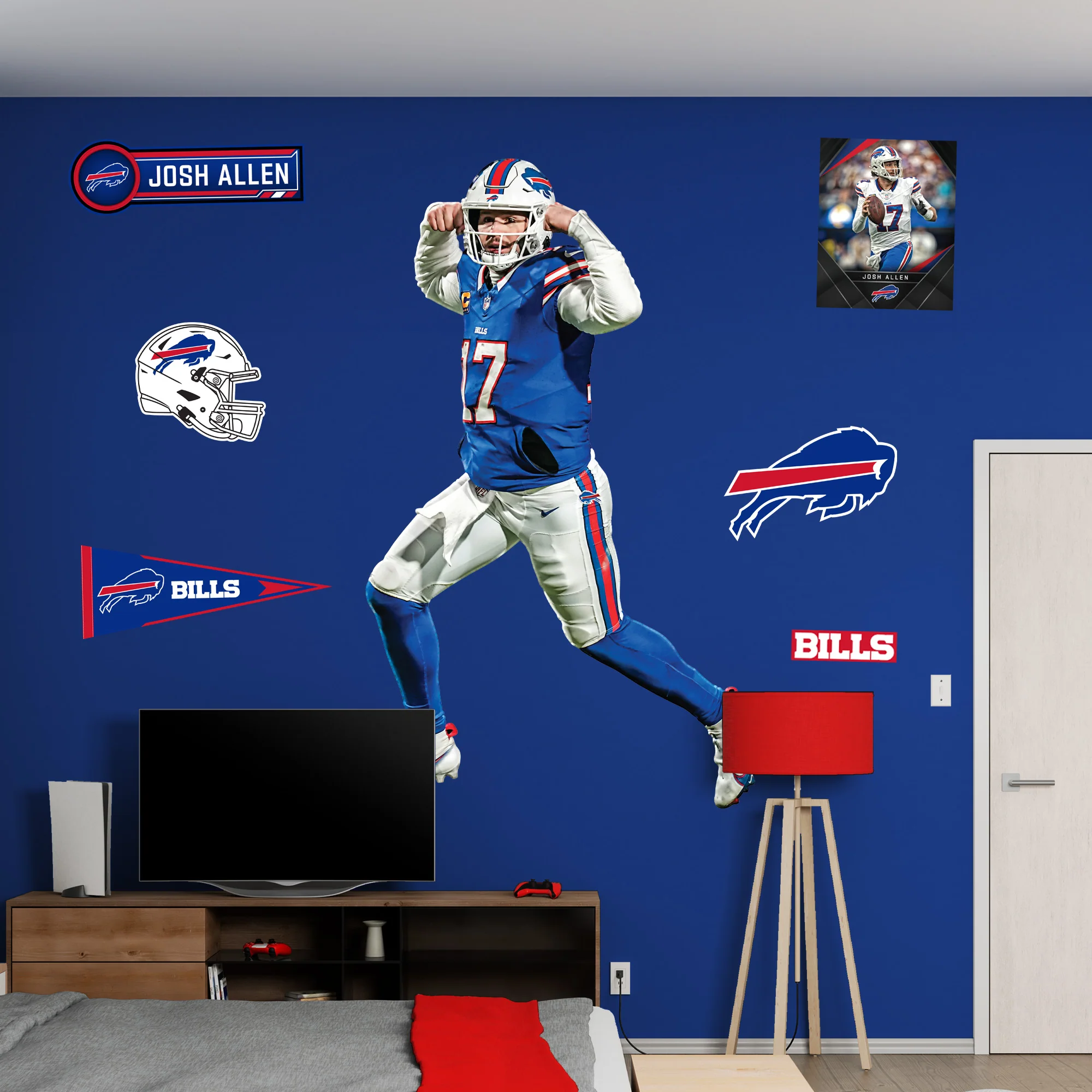 Josh Allen - Realbig Flex Collection - Official NFL - Buffalo Bills - Reusable Vinyl Wall Decals - Image 3