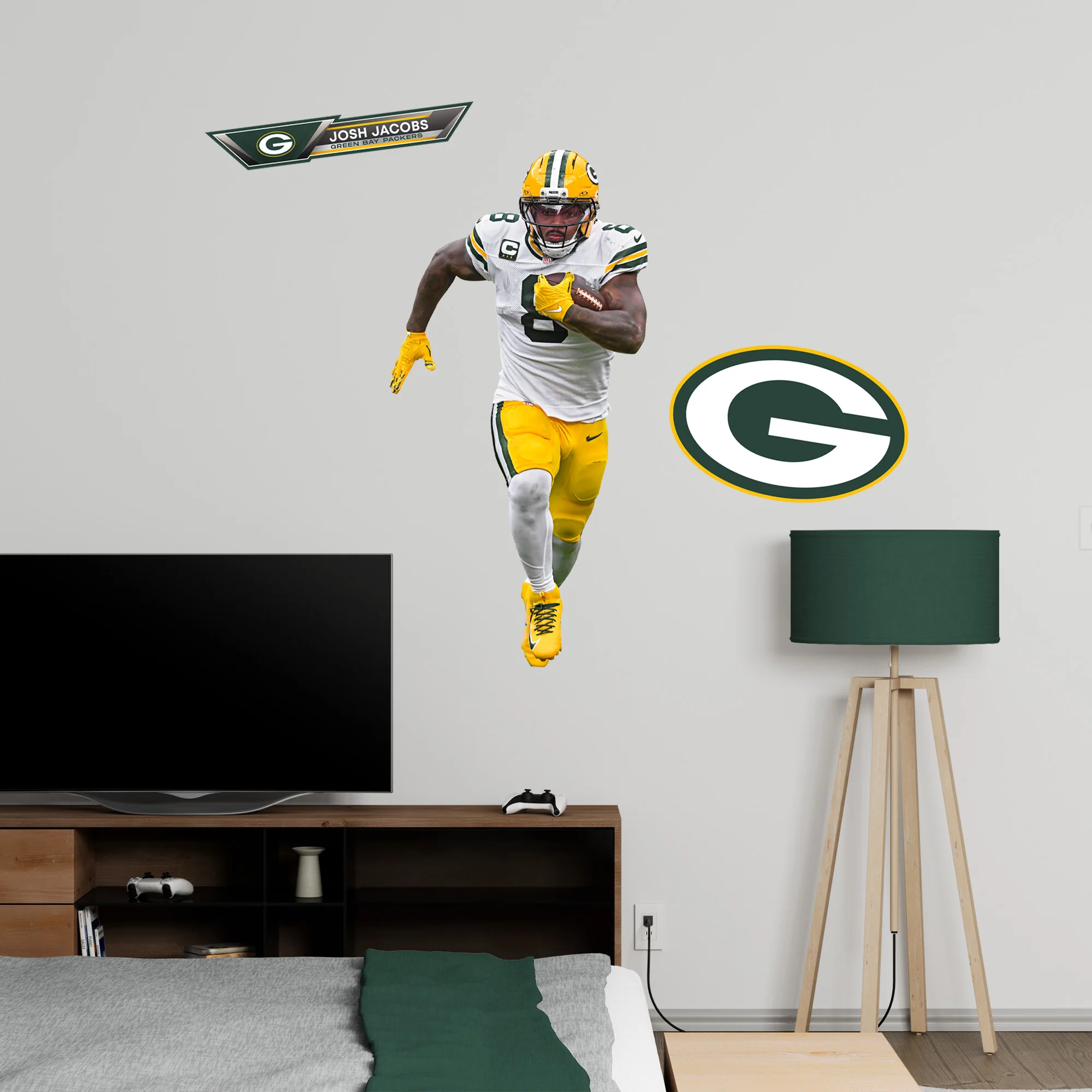 Josh Jacobs - RealBig Away Collection - Official NFL - Green Bay Packers - Reusable Vinyl Wall Decals - Image 5