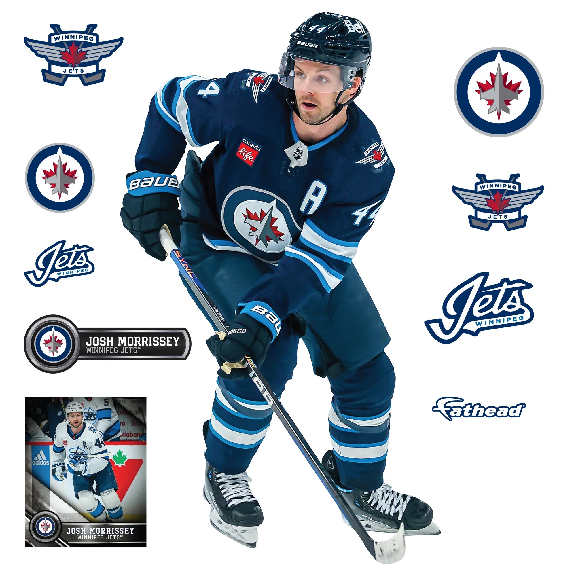 Josh Morrissey - RealBig Collection - Official NHL - Winnipeg Jets - Reusable Vinyl Wall Decals - Image 3