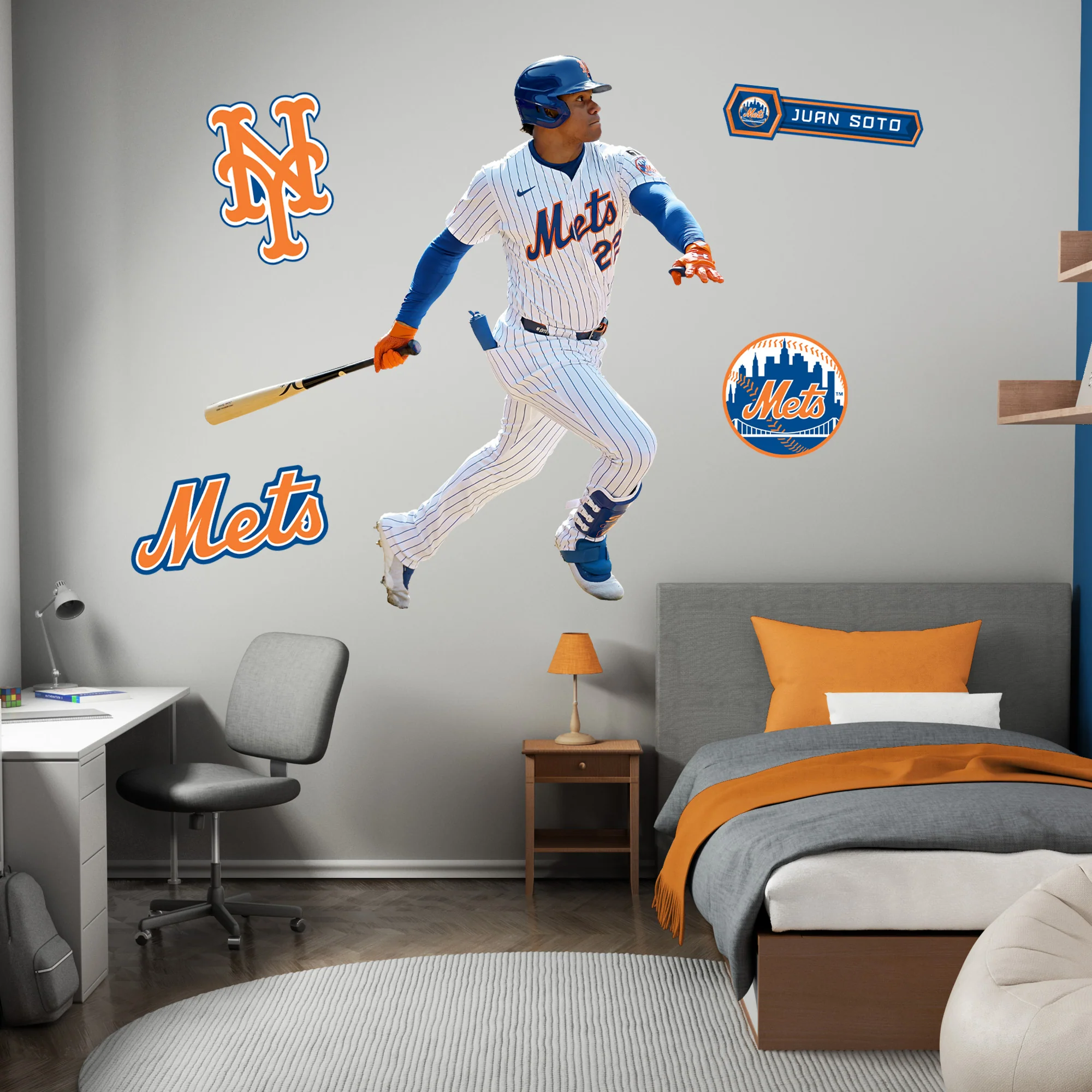 Juan Soto - RealBig Home Collection - Official MLB - New York Mets - Reusable Vinyl Wall Decals