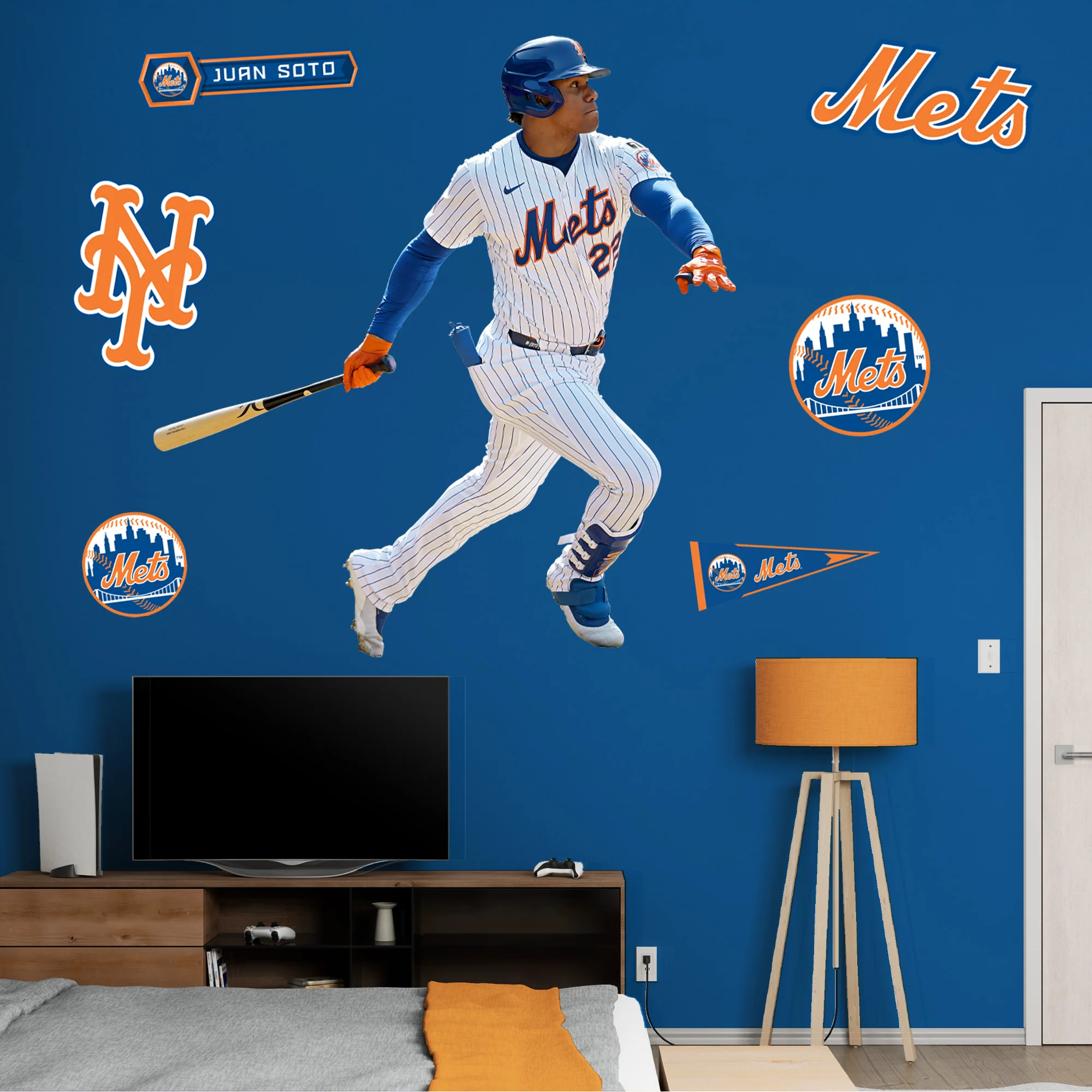 Juan Soto - RealBig Home Collection - Official MLB - New York Mets - Reusable Vinyl Wall Decals - Image 3