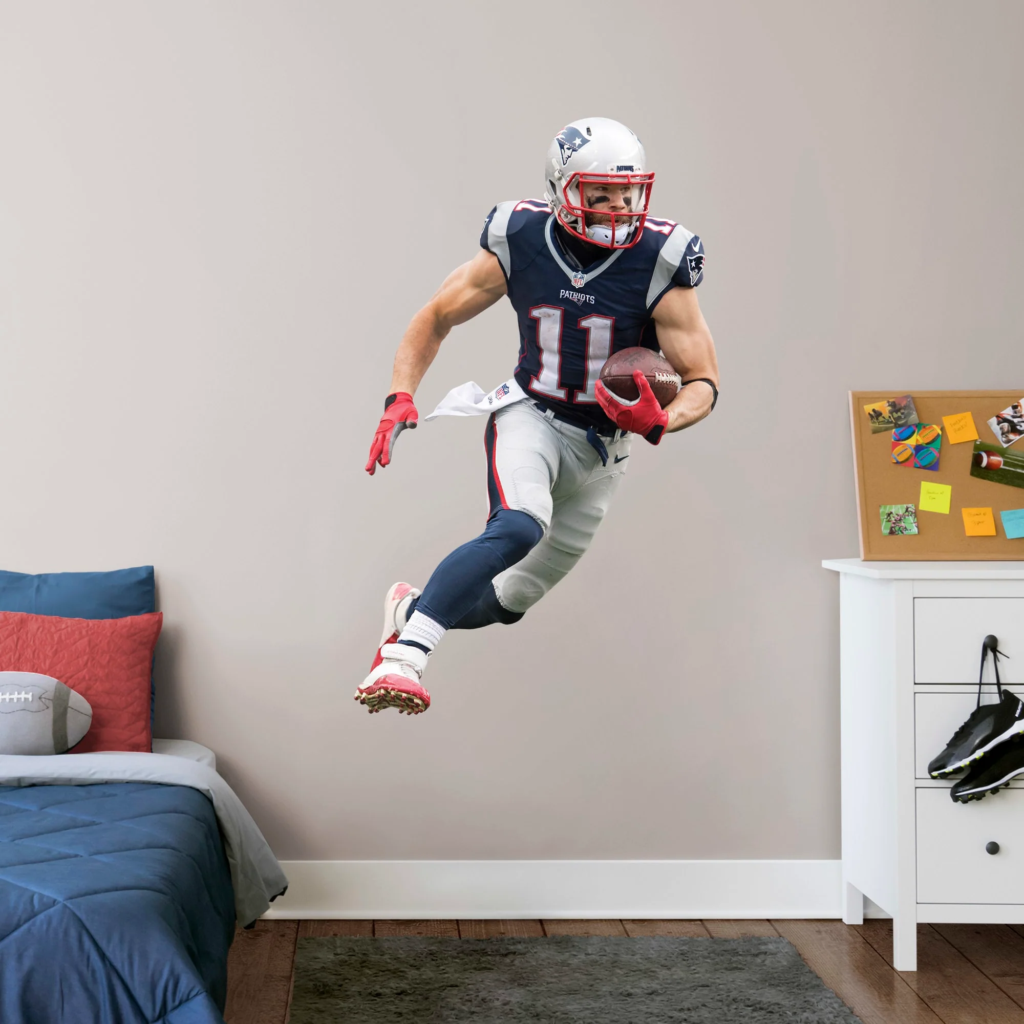 Julian Edelman - RealBig Home Collection - Official NFL - New England Patriots - Reusable Vinyl Wall Decals - Image 2