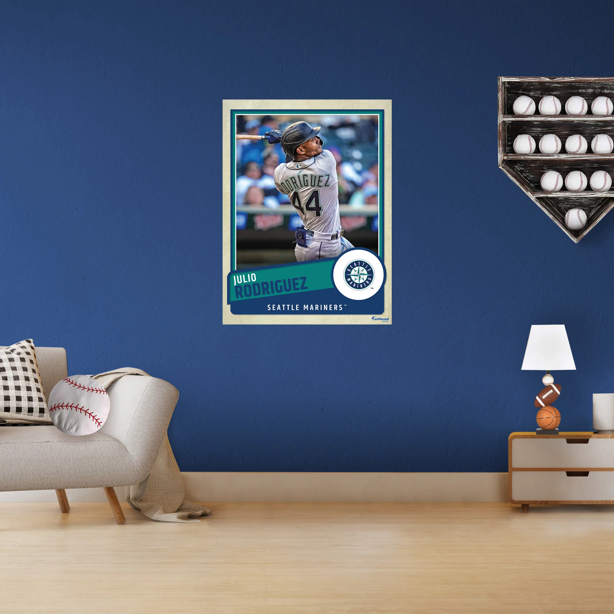 Julio Rodríguez - Peel & Stick Poster - Official MLB - Seattle Mariners - Reusable Vinyl Wall Decal - Image 5