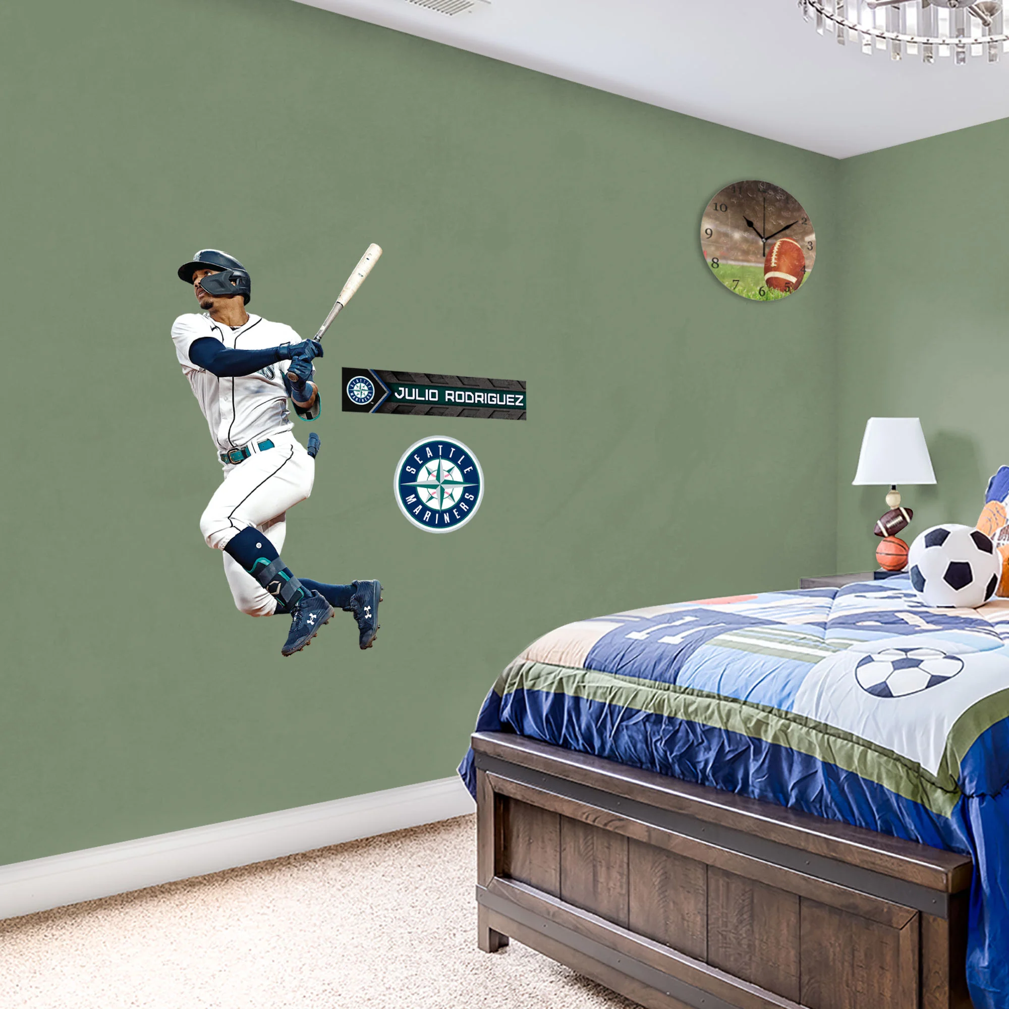 Julio Rodriguez - RealBig Swing Collection - Official MLB - Seattle Mariners - Reusable Vinyl Wall Decals - Image 3