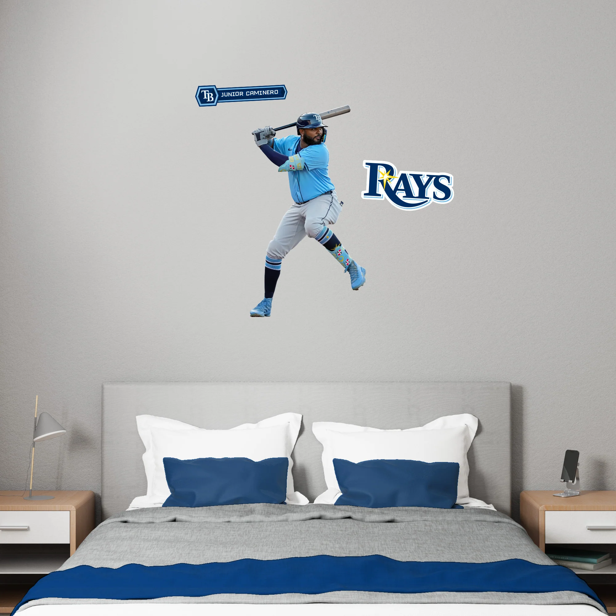 Junior Caminero - RealBig Collection - Official MLB - Tampa Bay Rays - Reusable Vinyl Wall Decals - Image 4
