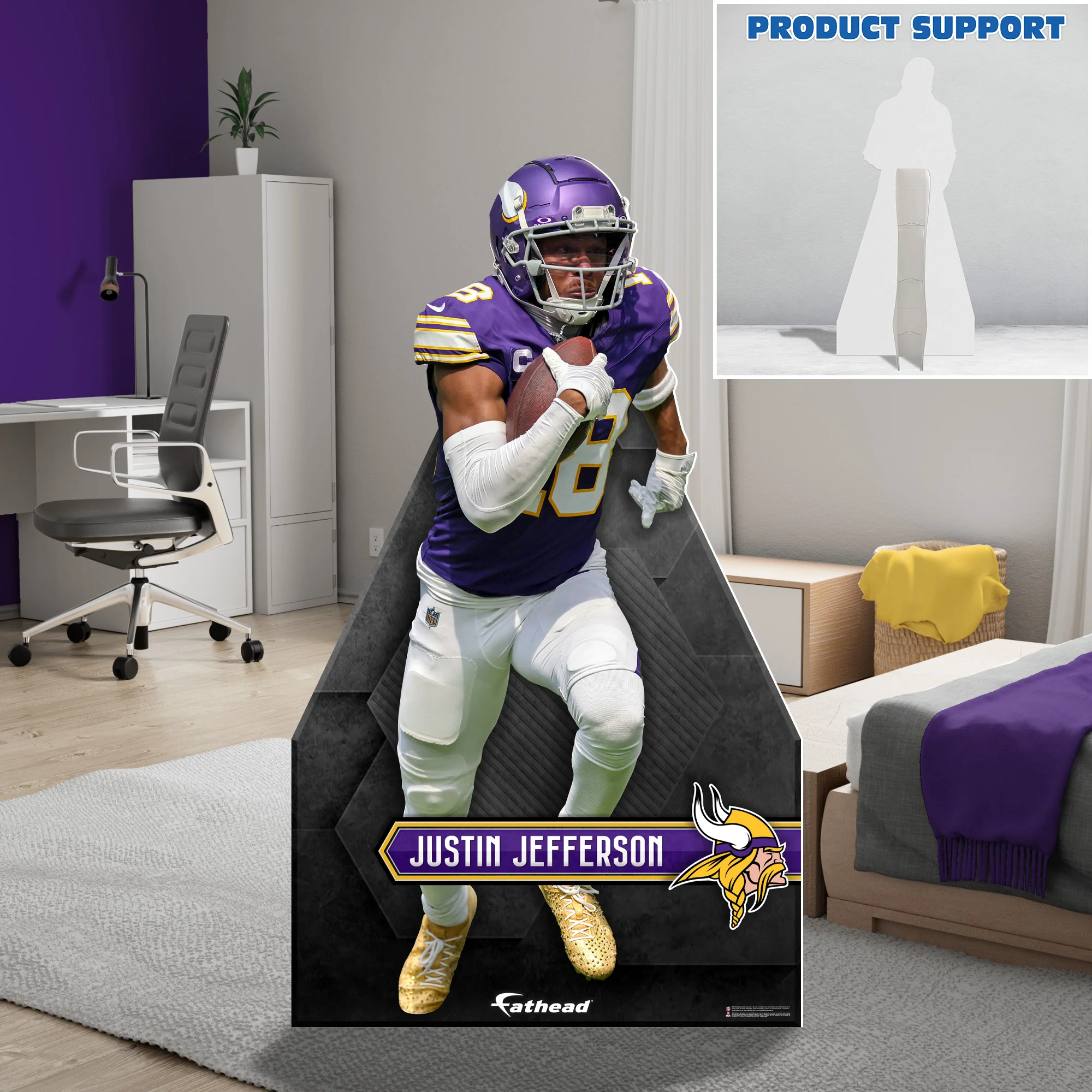 Justin Jefferson - Life-Size Stand Out - Official NFL - Minnesota Vikings - Foam Core Cutout - Image 3