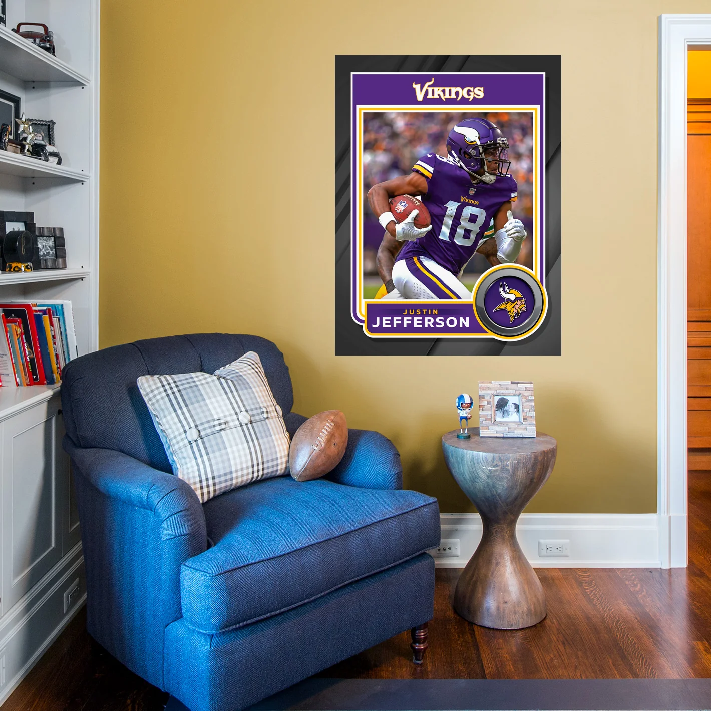 Justin Jefferson - Peel & Stick Poster - Official NFL - Minnesota Vikings - Reusable Vinyl Wall Decal #2 - Image 3