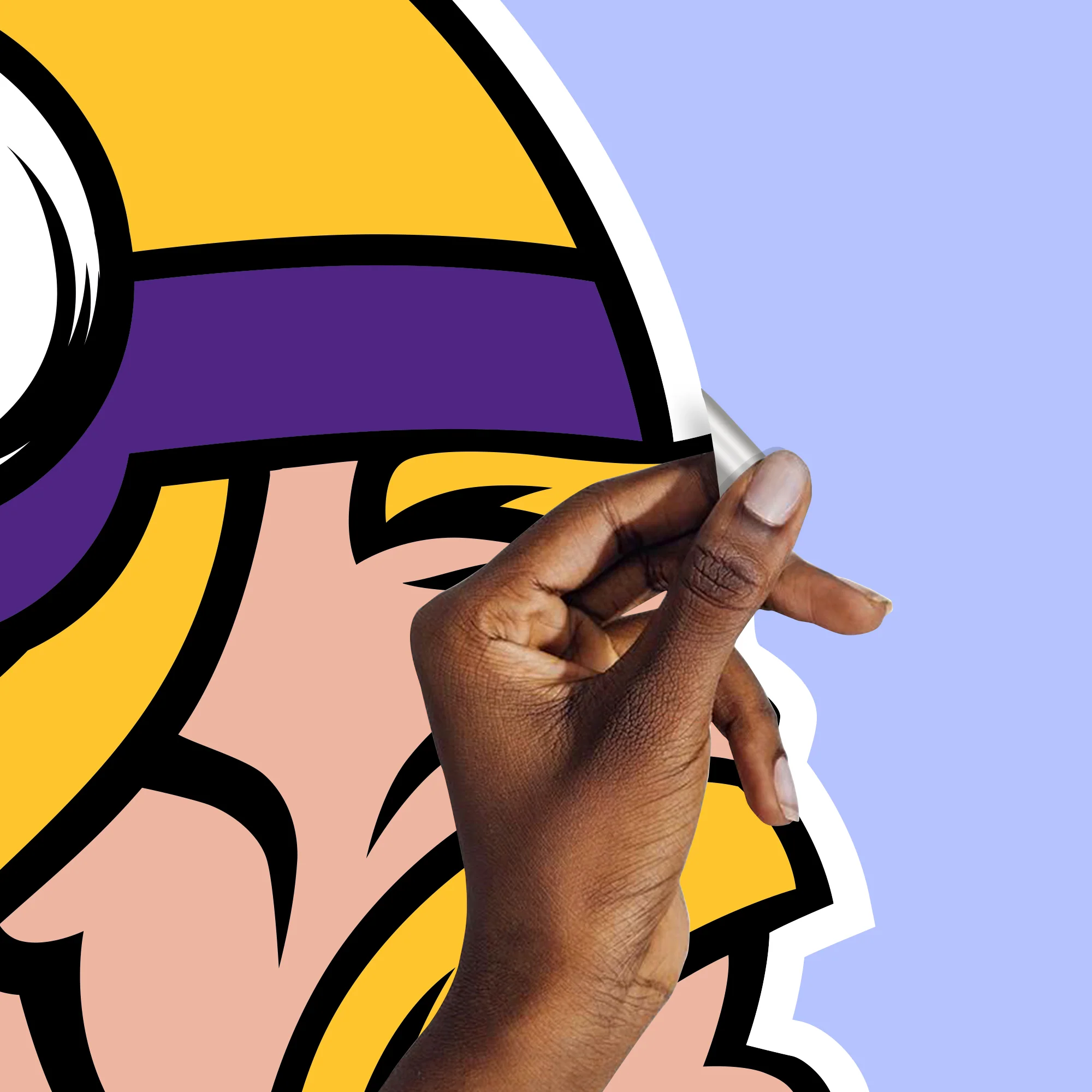 Justin Jefferson - RealBig Ball Spin Collection - Official NFL - Minnesota Vikings - Reusable Vinyl Wall Decals - Image 4