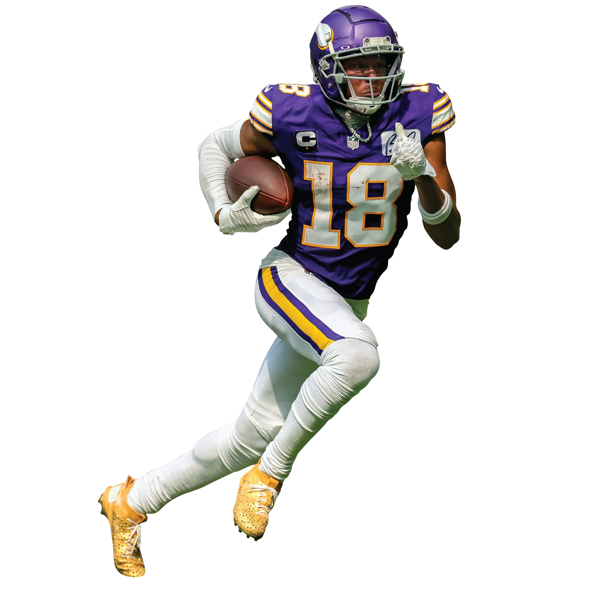 Justin Jefferson - RealBig Throwback Collection - Official NFL - Minnesota Vikings - Reusable Vinyl Wall Decals - Image 5
