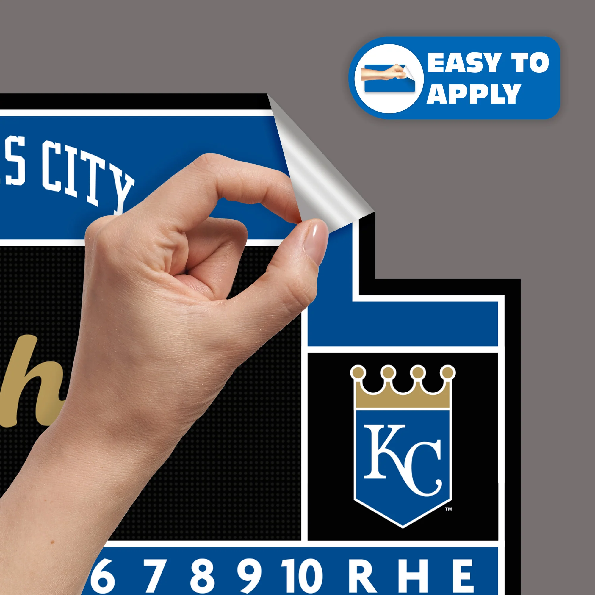 Kansas City Royals - Scoreboard Graphic - With Personalized Name - Official MLB - Vinyl Transfer Decal - Image 4