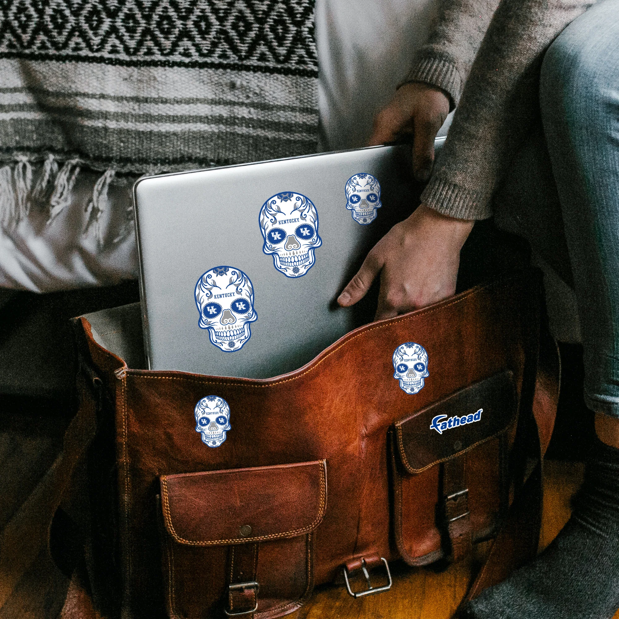 Kentucky Wildcats - 5 Sugar Skull Logo Minis (Mixed Sizes) - Official NCAA - Reusable Vinyl Decals - Image 2