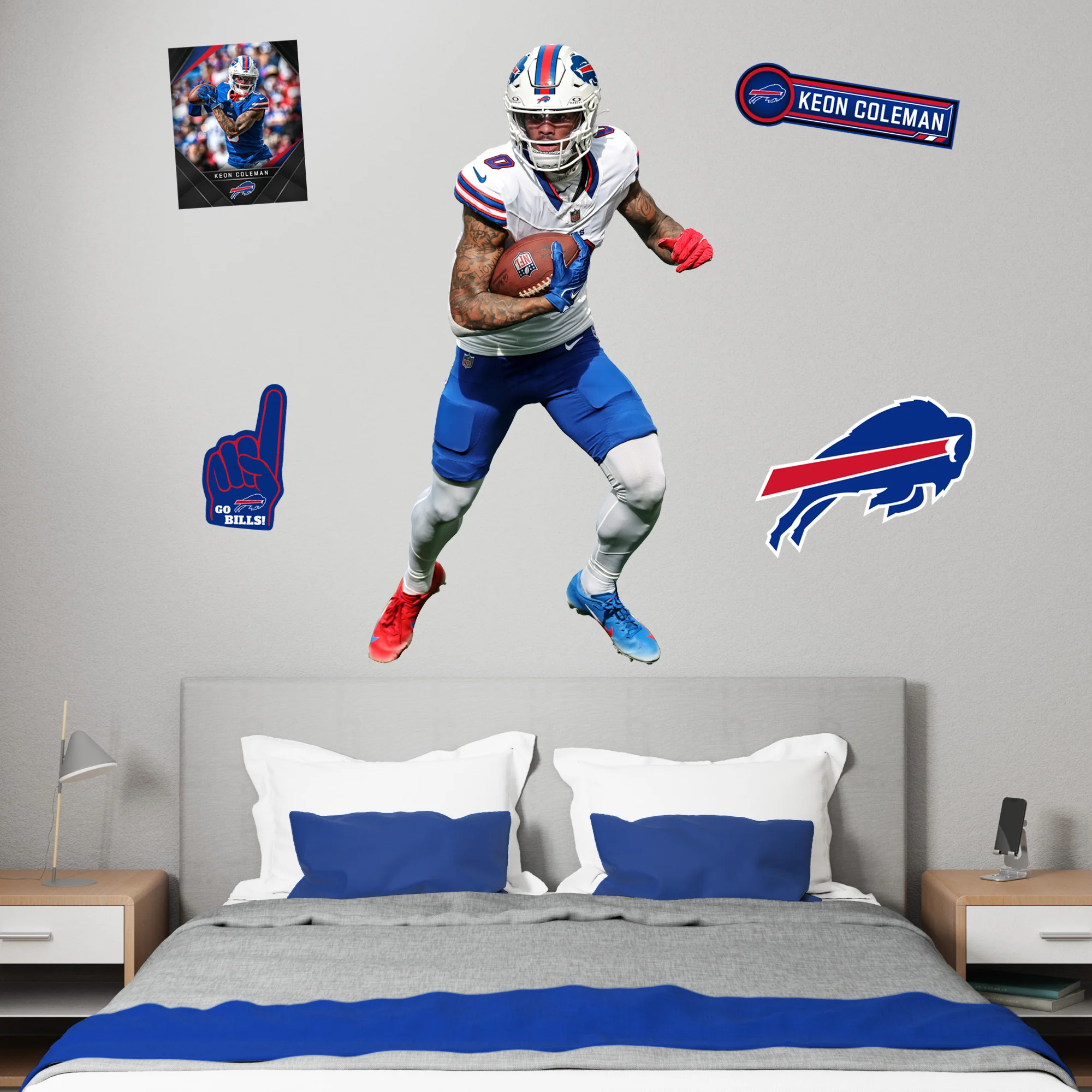 Keon Coleman - RealBig Collection - Official NFL - Buffalo Bills - Reusable Vinyl Wall Decals