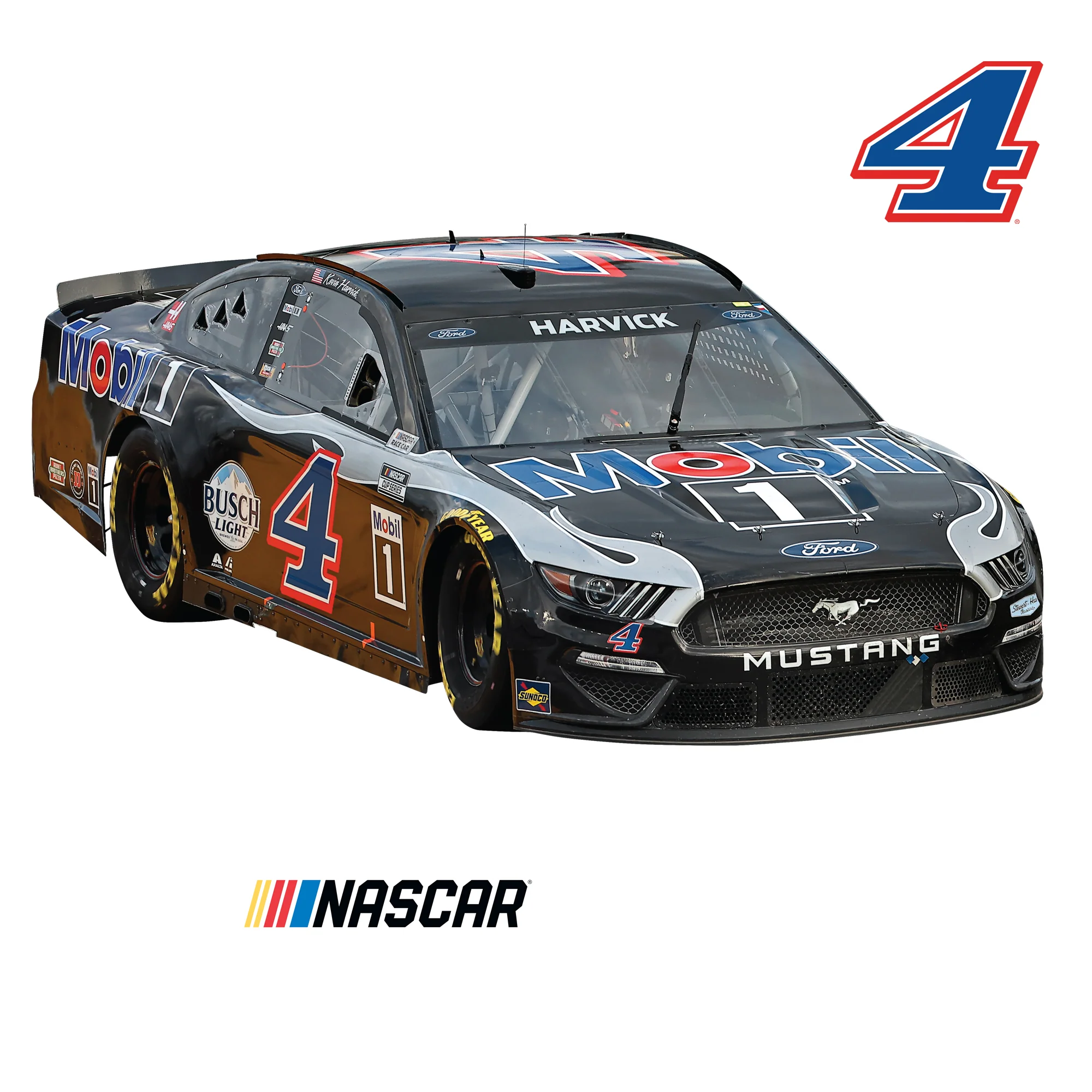 Kevin Harvick - RealBig Mobil Car Collection - Official NASCAR - Reusable Vinyl Wall Decals
