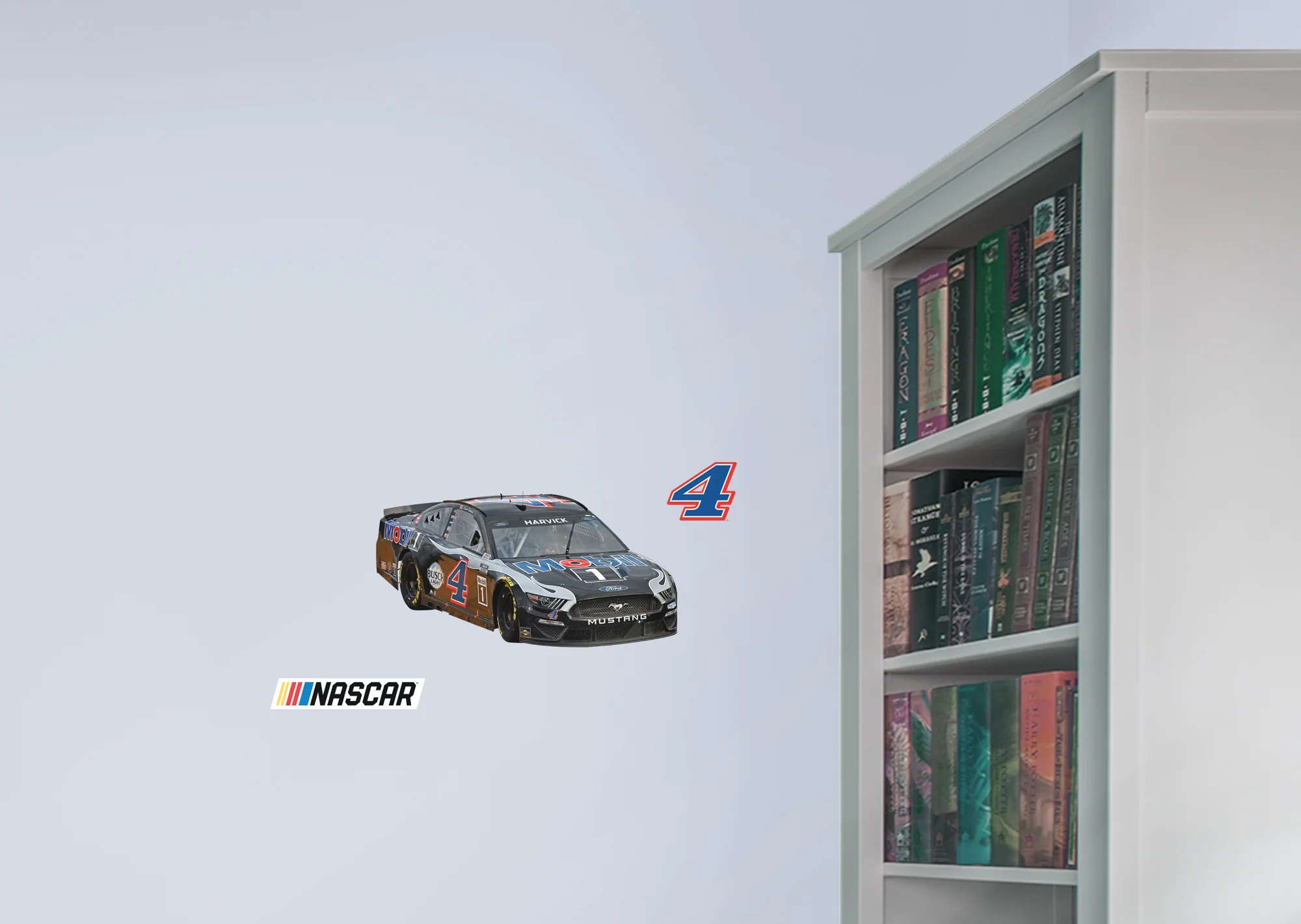 Kevin Harvick - RealBig Mobil Car Collection - Official NASCAR - Reusable Vinyl Wall Decals - Image 10
