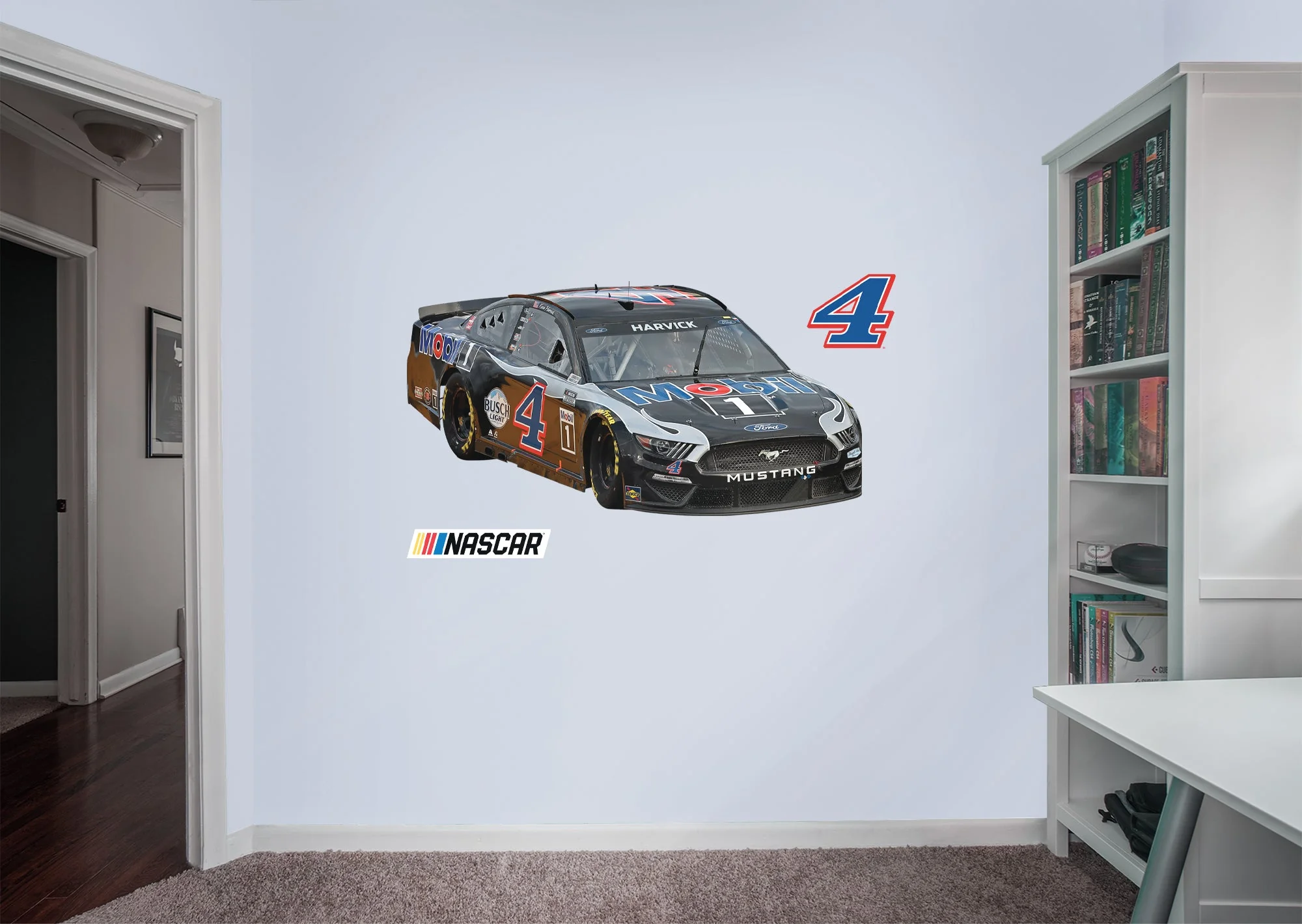Kevin Harvick - RealBig Mobil Car Collection - Official NASCAR - Reusable Vinyl Wall Decals - Image 12